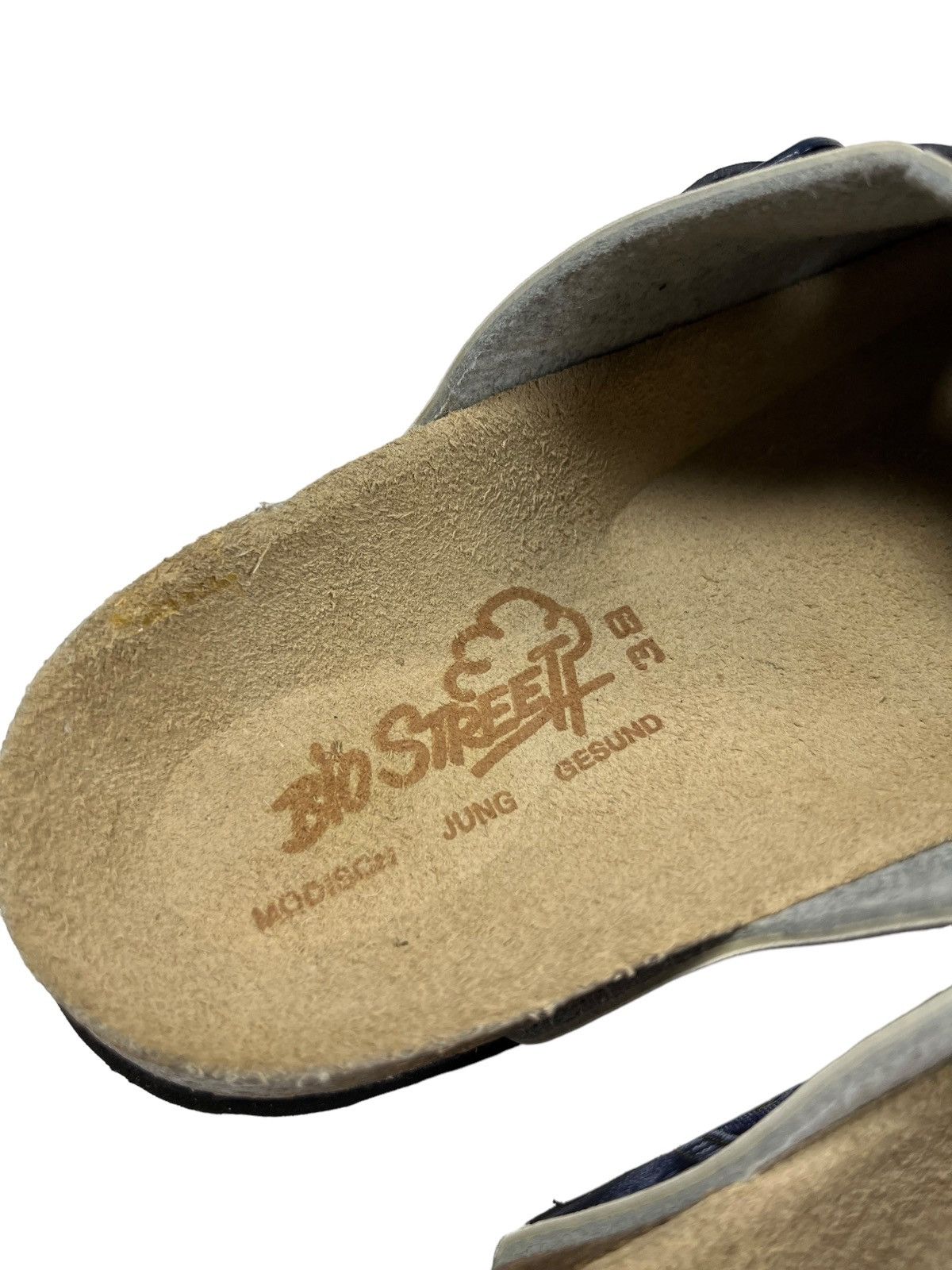 Vintage Birkenstock Style Denim Imitation Sandals Shoes Size US 8 / IT 38 - 6 Thumbnail