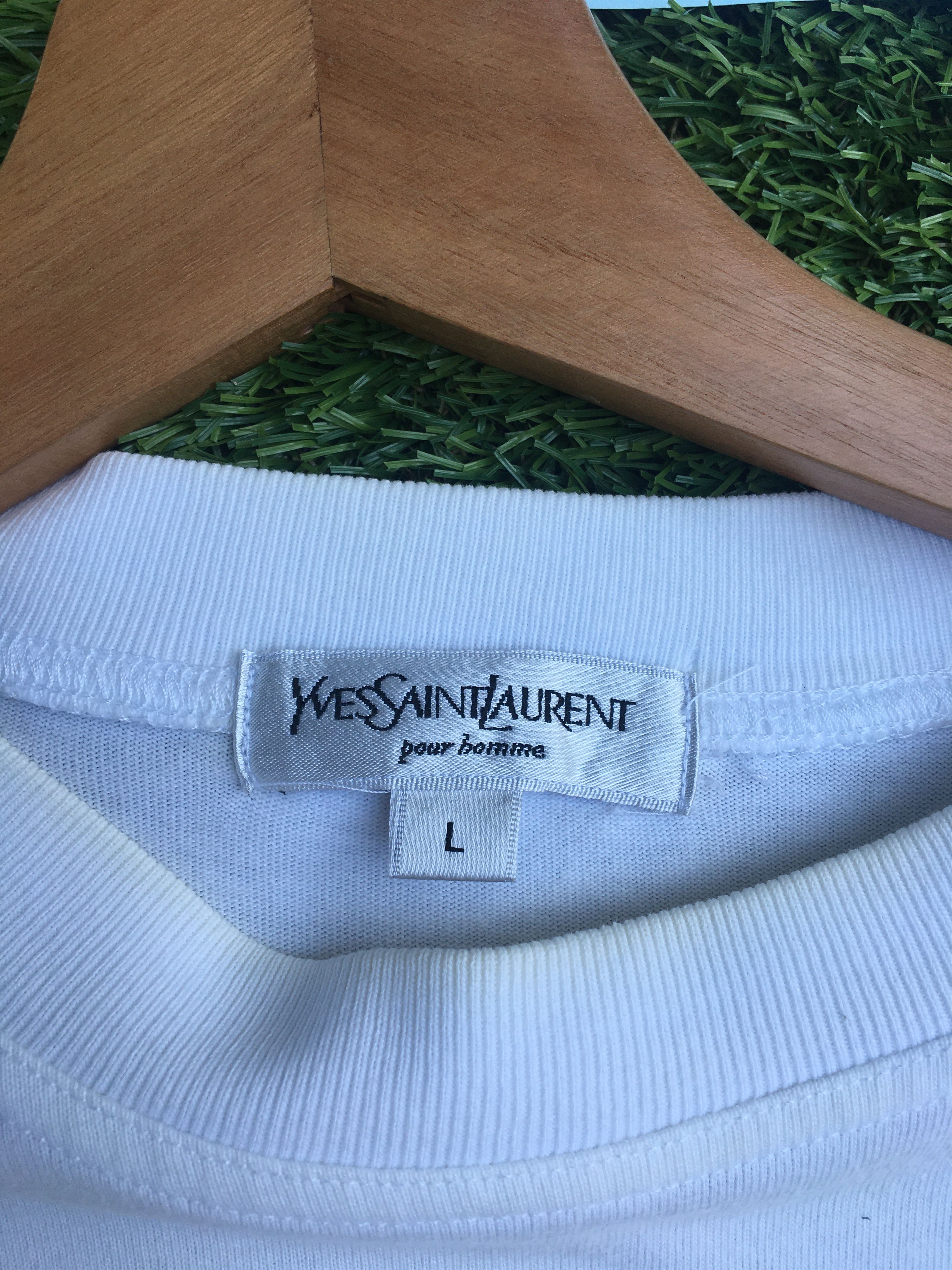 Yves Saint Laurent Vintage YSL Yves Saint Laurent Spellout Tshirt Size US L / EU 52-54 / 3 - 6 Thumbnail