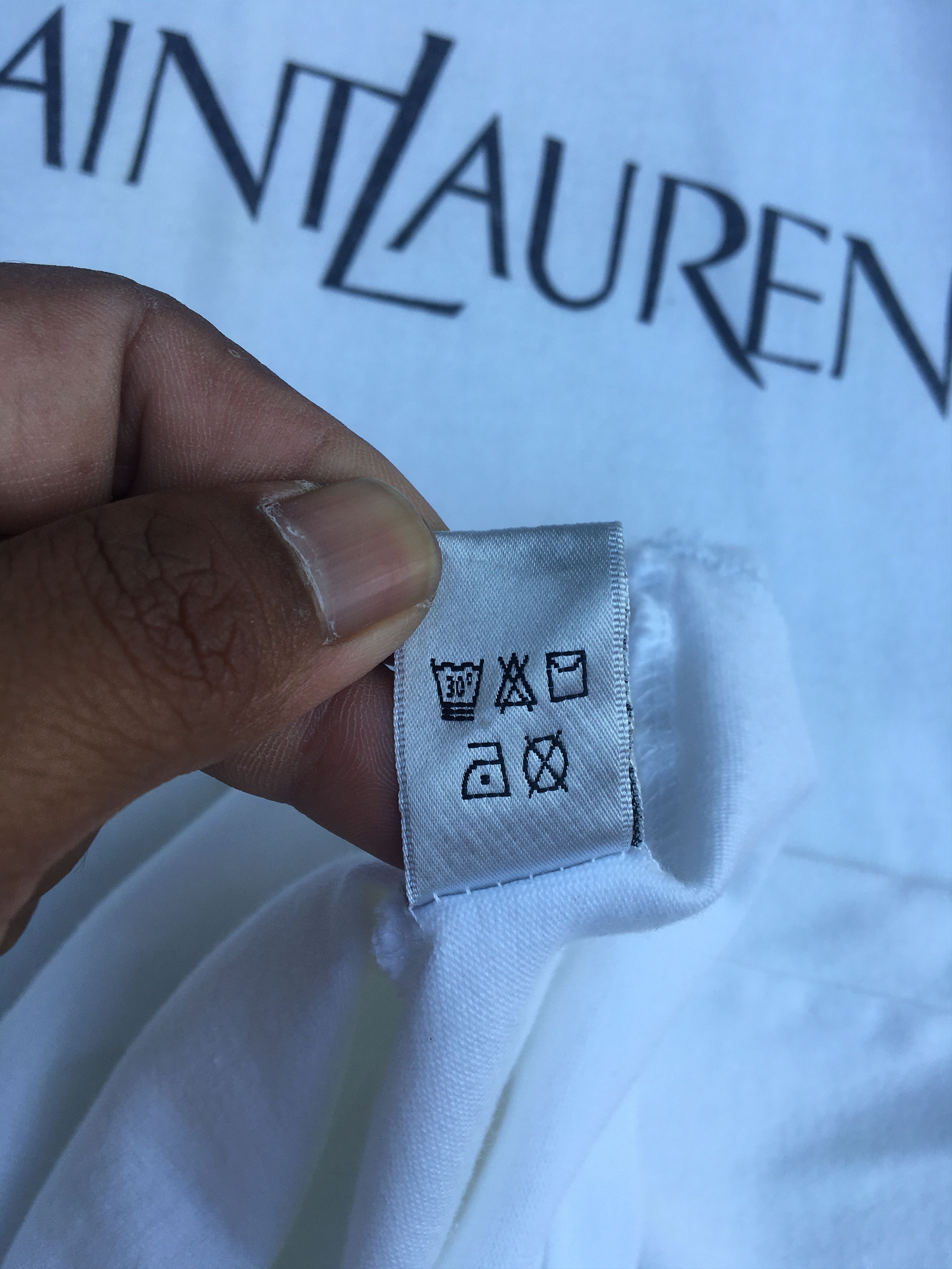 Yves Saint Laurent Vintage YSL Yves Saint Laurent Spellout Tshirt Size US L / EU 52-54 / 3 - 9 Thumbnail