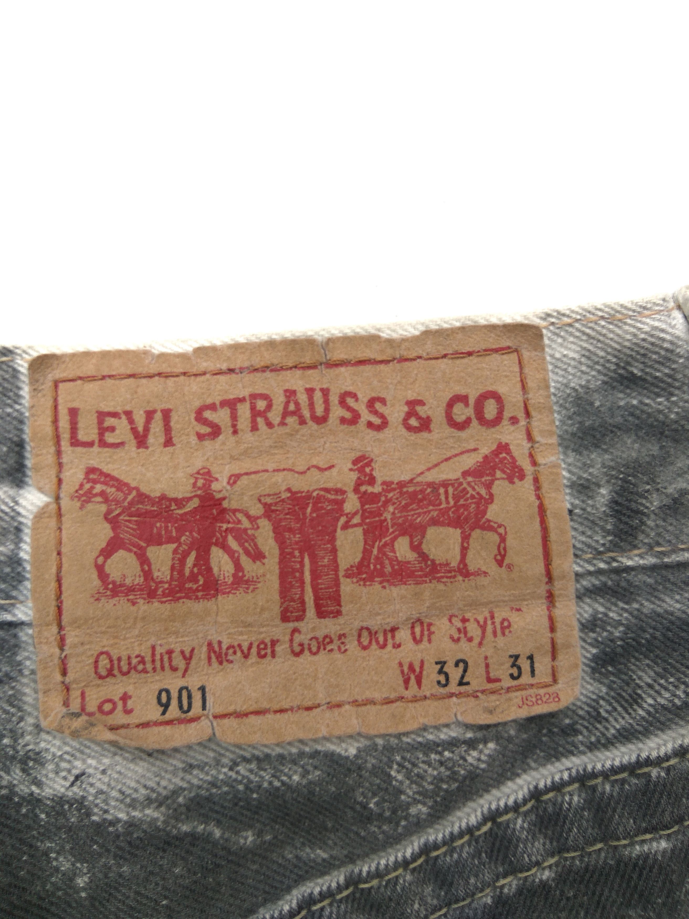 Levi's × Levi's Vintage Clothing × Vintage Vintage Levis 901 jeans Acid wash button fly distressed Size US 32 / EU 48 - 7 Thumbnail