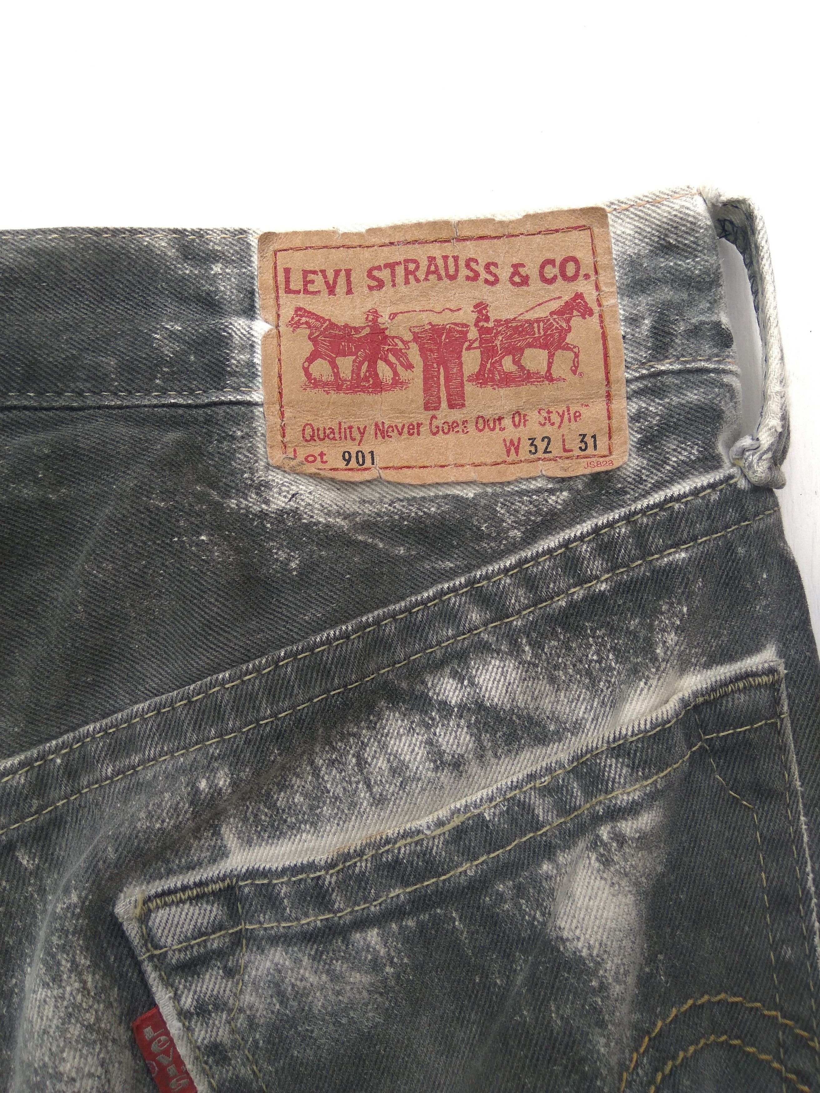 Levi's × Levi's Vintage Clothing × Vintage Vintage Levis 901 jeans Acid wash button fly distressed Size US 32 / EU 48 - 6 Thumbnail