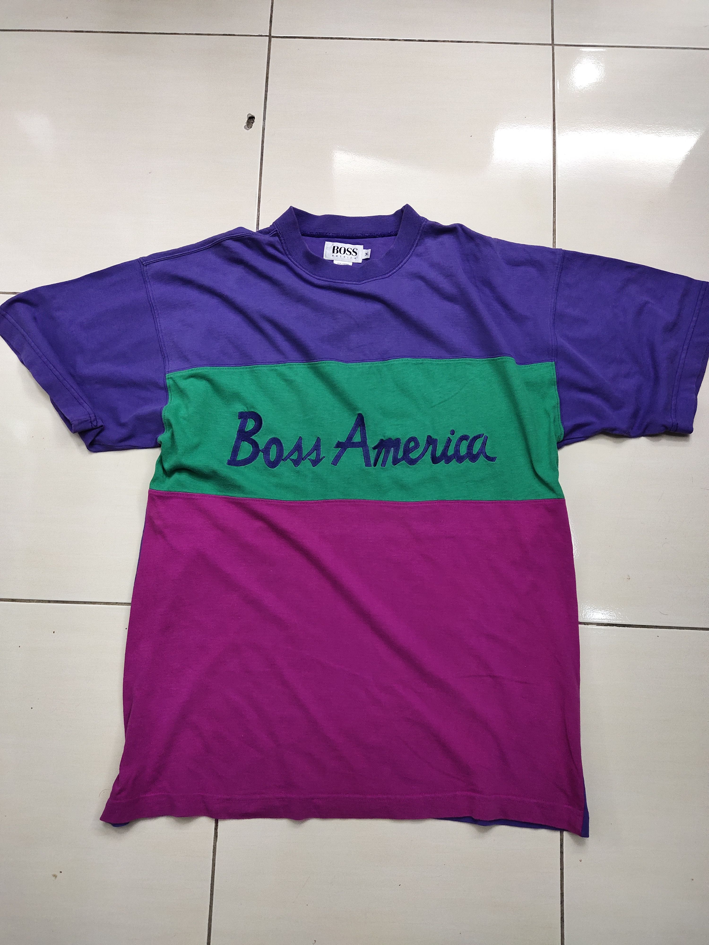 Vintage Vintage 90's Embroidered Boss America Oversive Tee Size US M / EU 48-50 / 2 - 5 Thumbnail