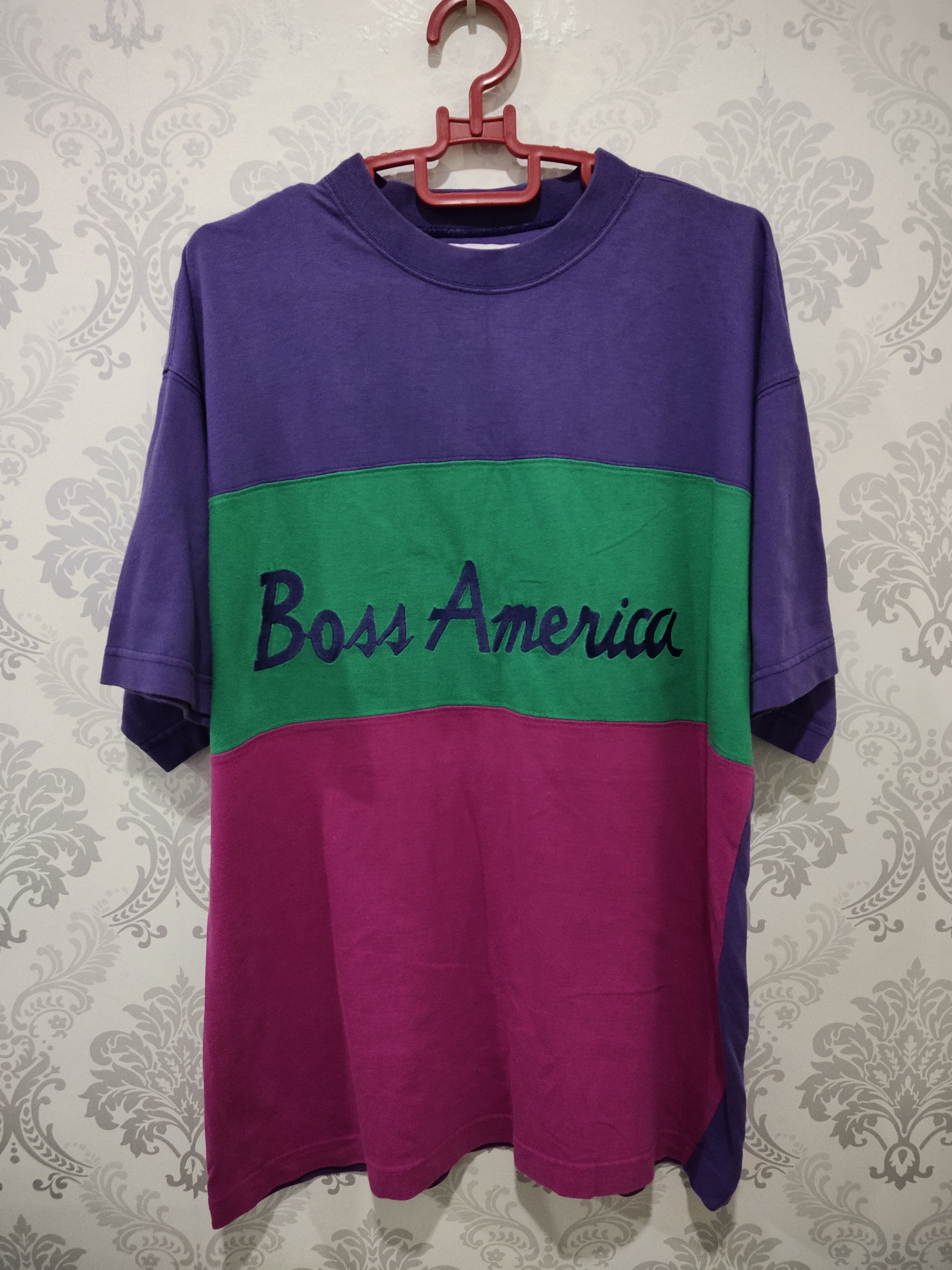 Vintage Vintage 90's Embroidered Boss America Oversive Tee Size US M / EU 48-50 / 2 - 1 Thumbnail