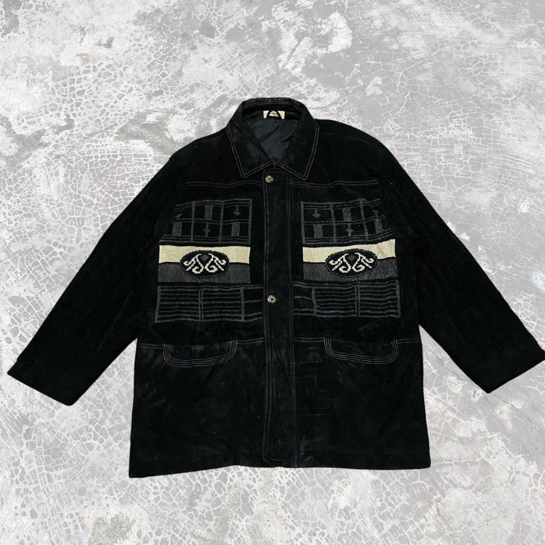 image of Archival Clothing x Avant Garde Vintage Avant Garde Art Jacket in Black, Men's (Size Medium)