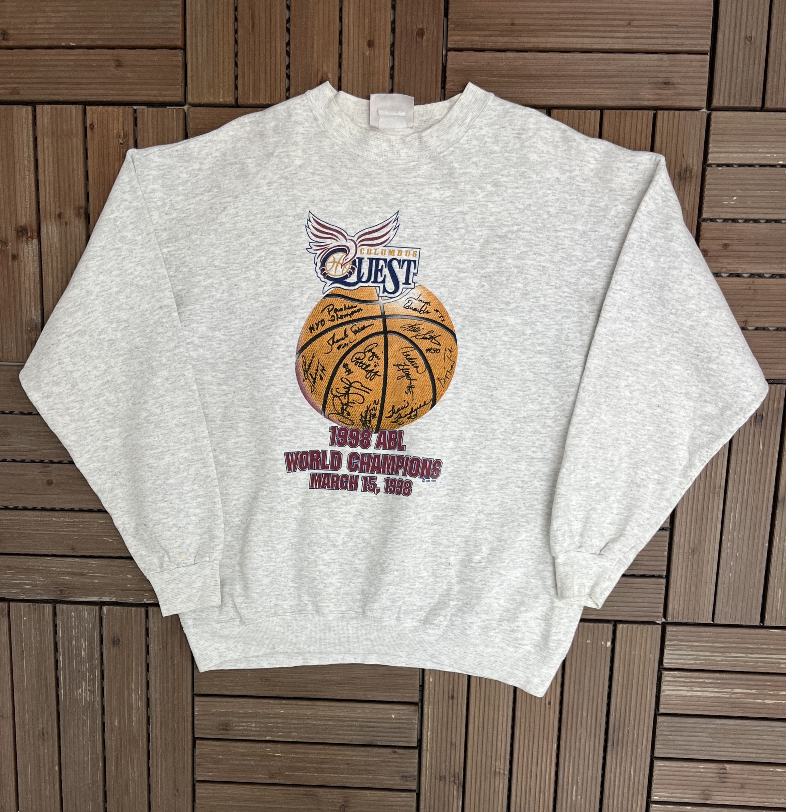 Vintage Columbus Quest 1998 World Champions Vintage Crewneck | Grailed