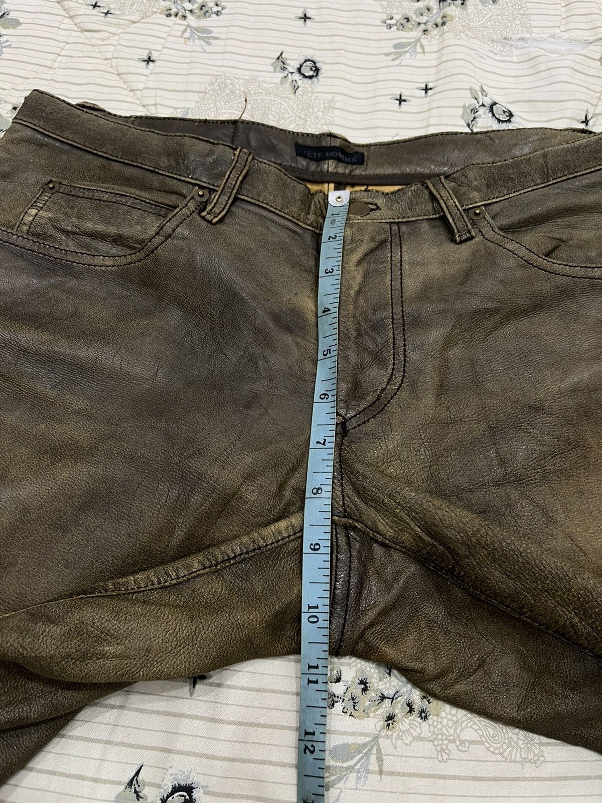Issey Miyake X. TETE HOMME ROCK N ROLL LEATHER PANTS Size US 32 / EU 48 - 13 Thumbnail