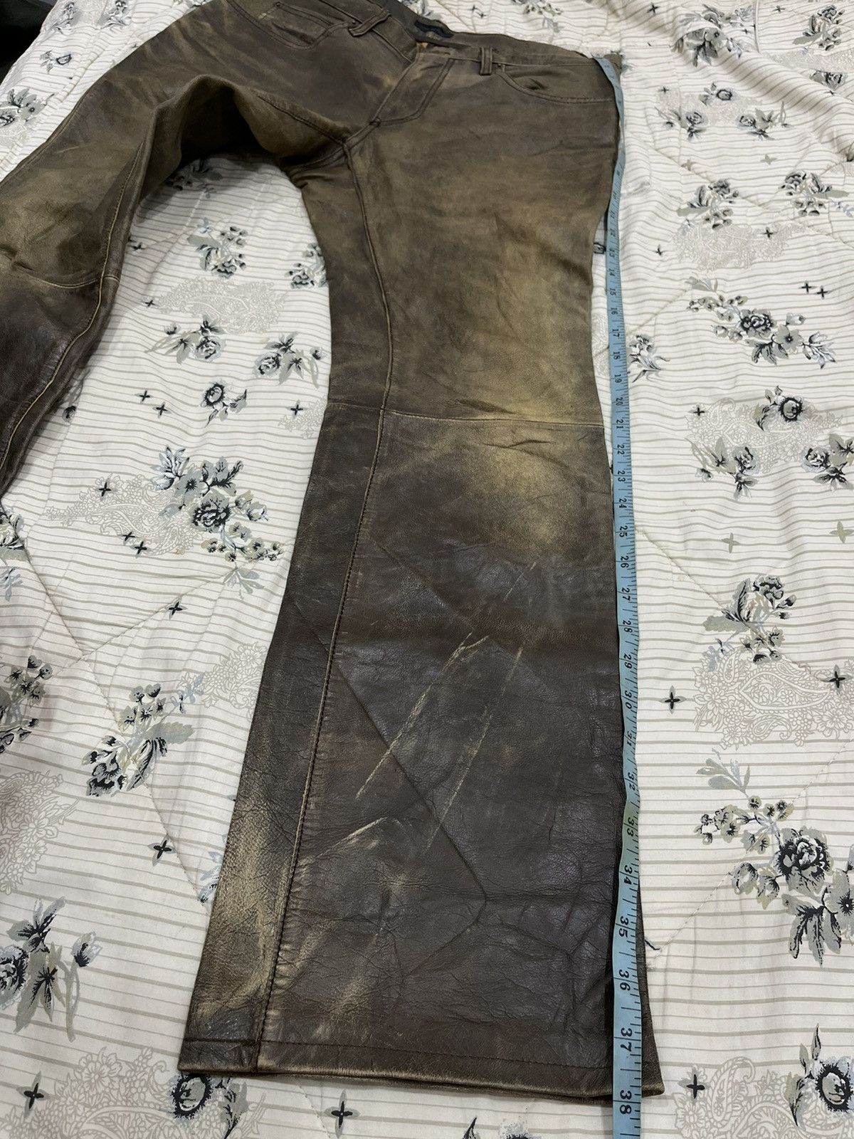 Issey Miyake X. TETE HOMME ROCK N ROLL LEATHER PANTS Size US 32 / EU 48 - 18 Thumbnail