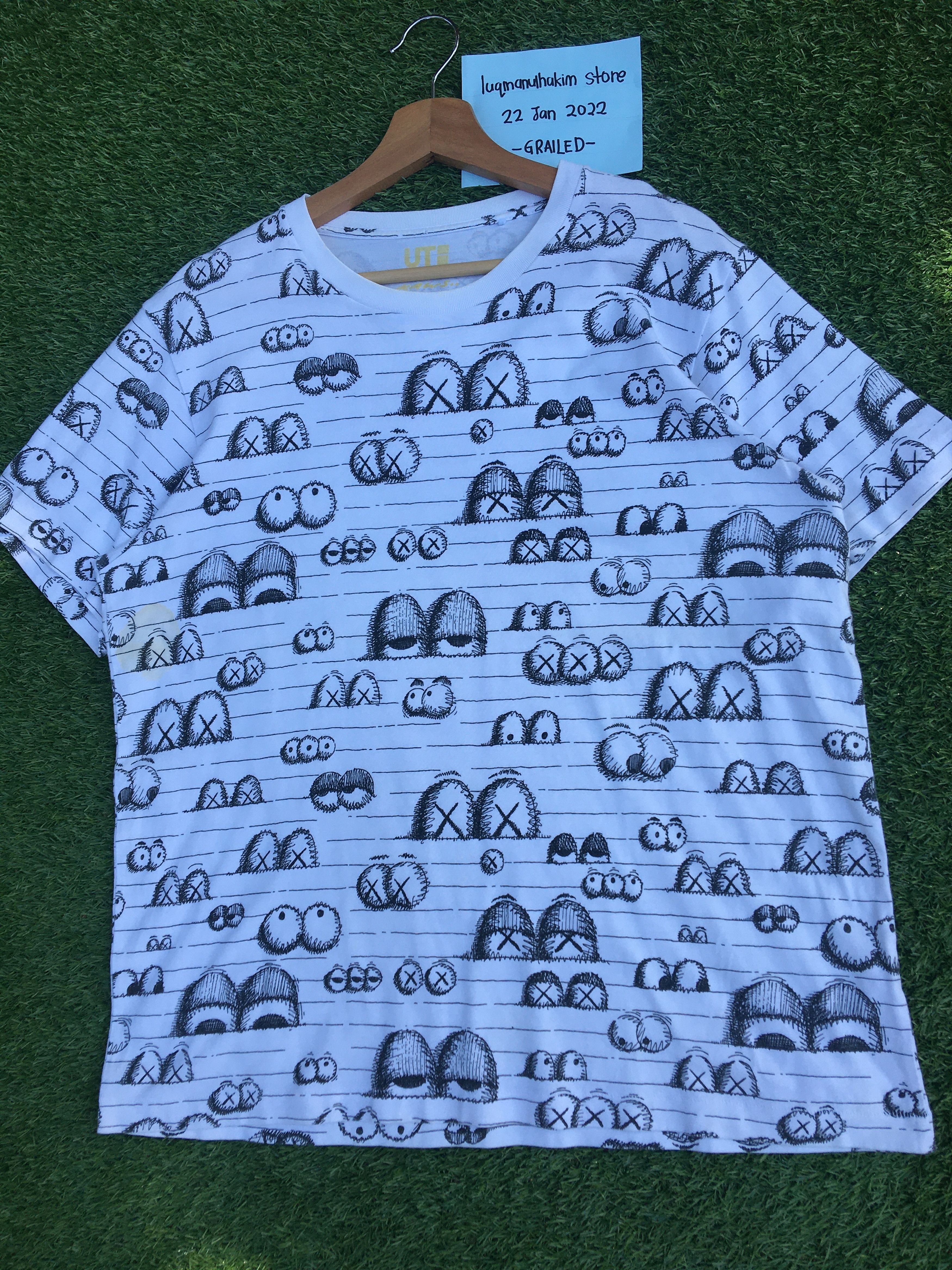 Kaws × Uniqlo Rare Uniqlo x KAWS Graphic Logo Tshirt Size US L / EU 52-54 / 3 - 3 Thumbnail
