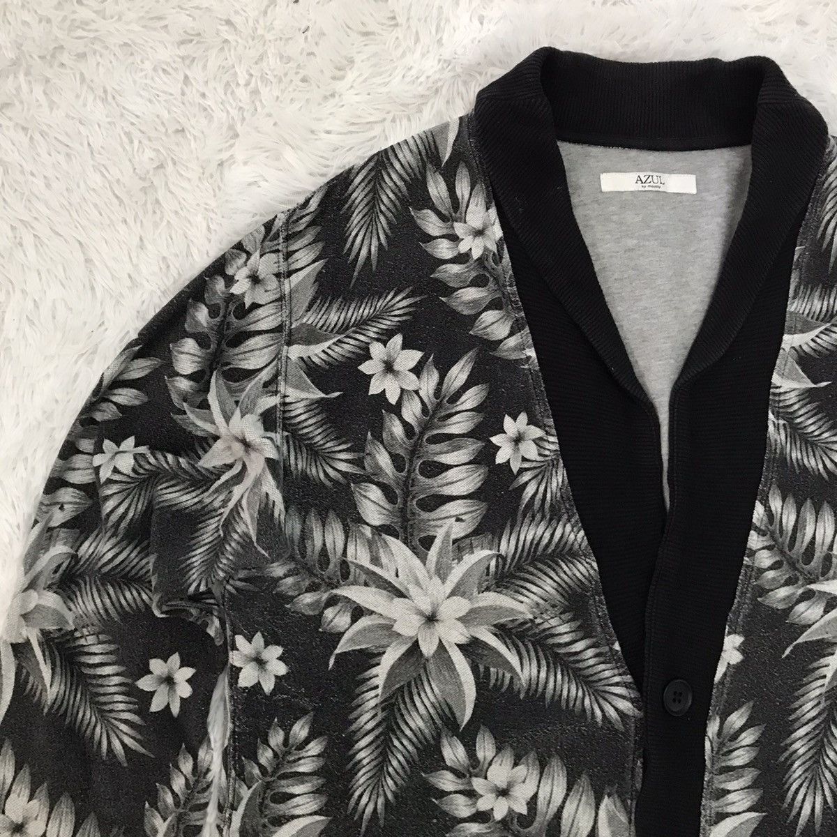 Japanese Brand Azul by Moussy Nice Floral Cardigan Size US L / EU 52-54 / 3 - 6 Thumbnail