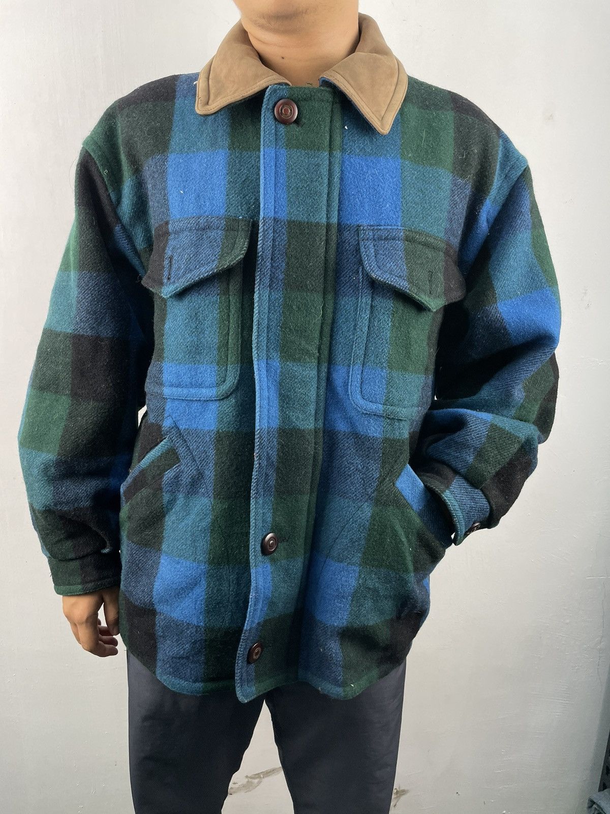 Vintage Vintage 80s New Yoker Legend Wool Flannel Jacket Western Size US M / EU 48-50 / 2 - 1 Thumbnail
