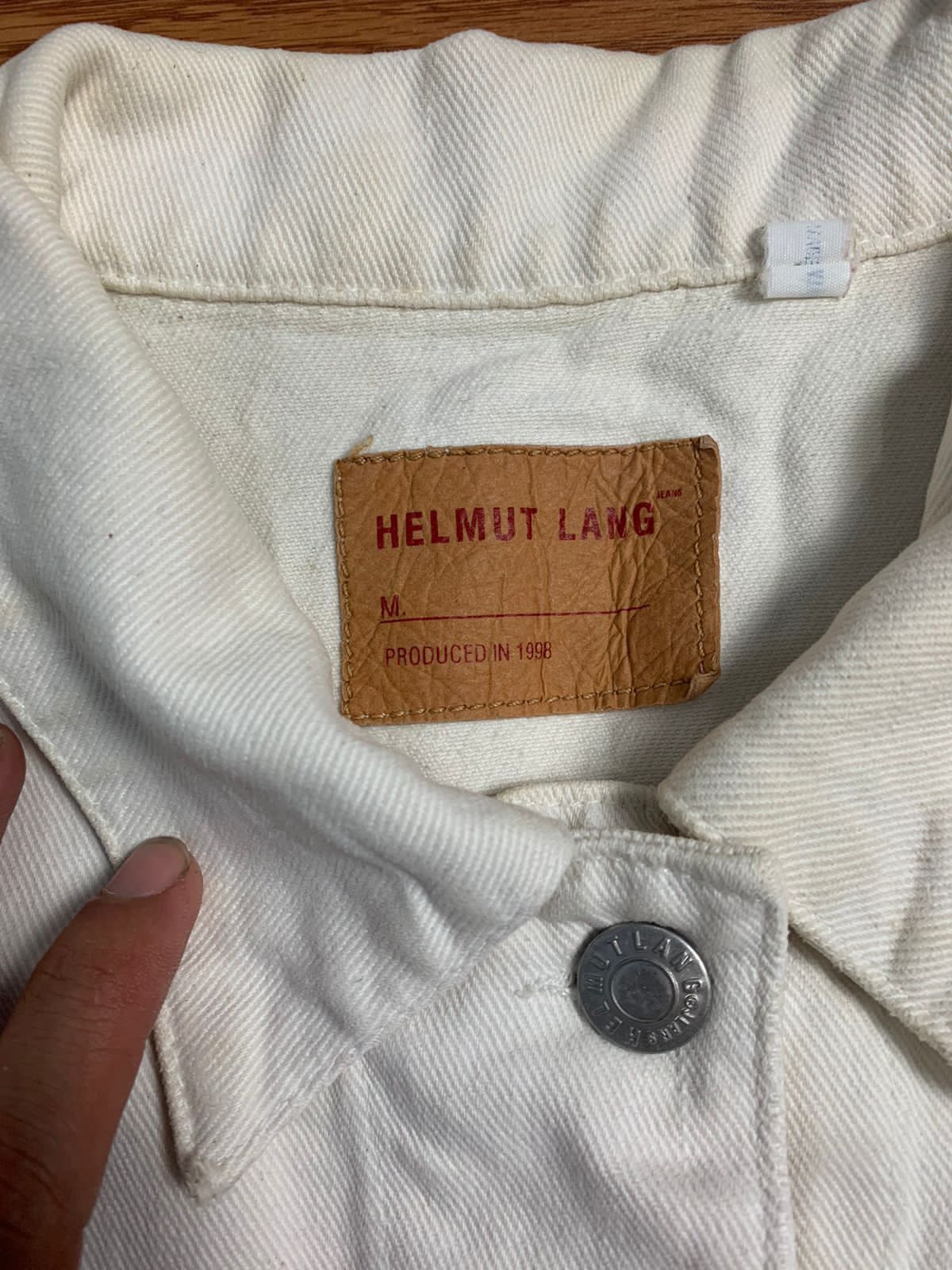 Helmut Lang Helmut Lang 1998 3 Pocket White Denim Jacket Size US S / EU 44-46 / 1 - 11 Thumbnail