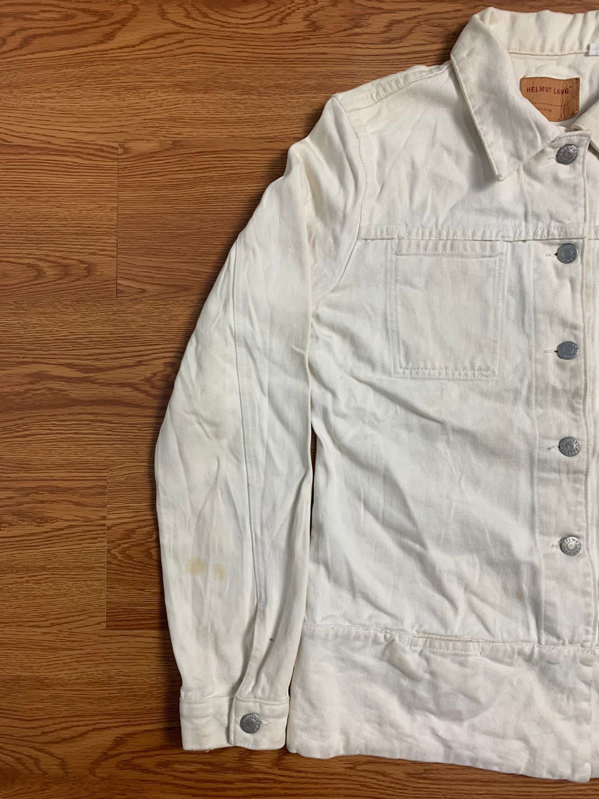Helmut Lang Helmut Lang 1998 3 Pocket White Denim Jacket Size US S / EU 44-46 / 1 - 3 Thumbnail