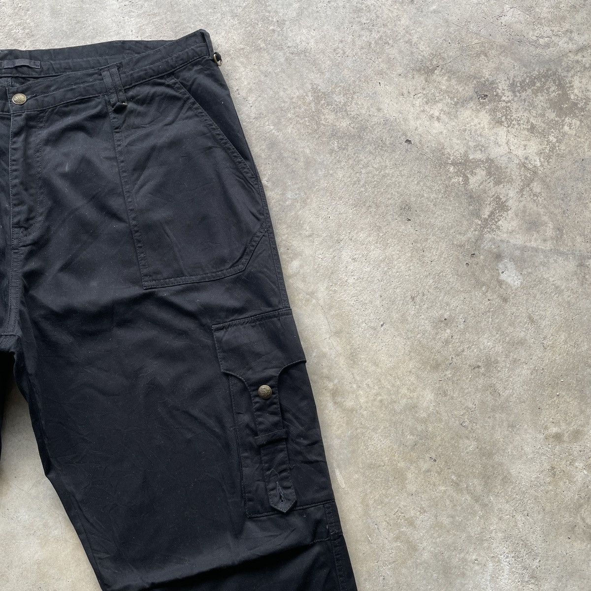 Japanese Brand W44🔥 Vintage Japanese Black Cargo Pants PARACHUTE Rare Size US 44 / EU 60 - 6 Thumbnail