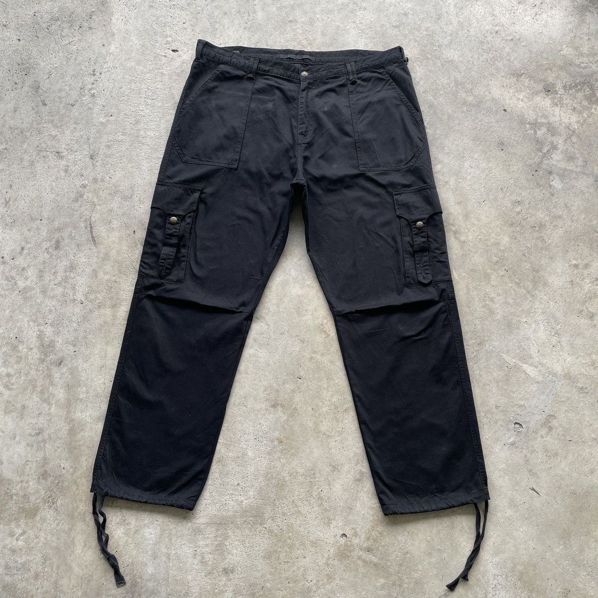 Japanese Brand W44🔥 Vintage Japanese Black Cargo Pants PARACHUTE Rare Size US 44 / EU 60 - 1 Thumbnail