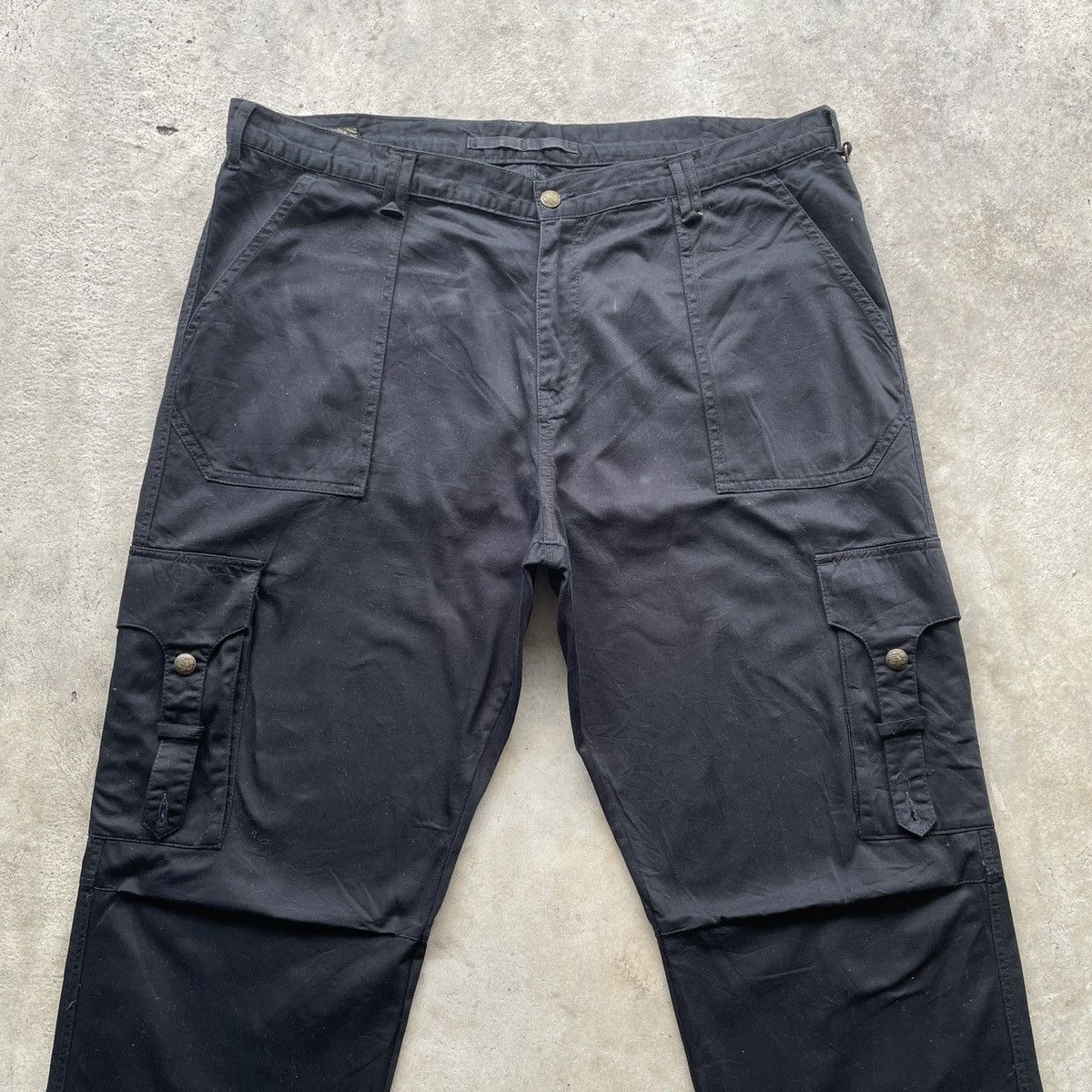 Japanese Brand W44🔥 Vintage Japanese Black Cargo Pants PARACHUTE Rare Size US 44 / EU 60 - 3 Thumbnail