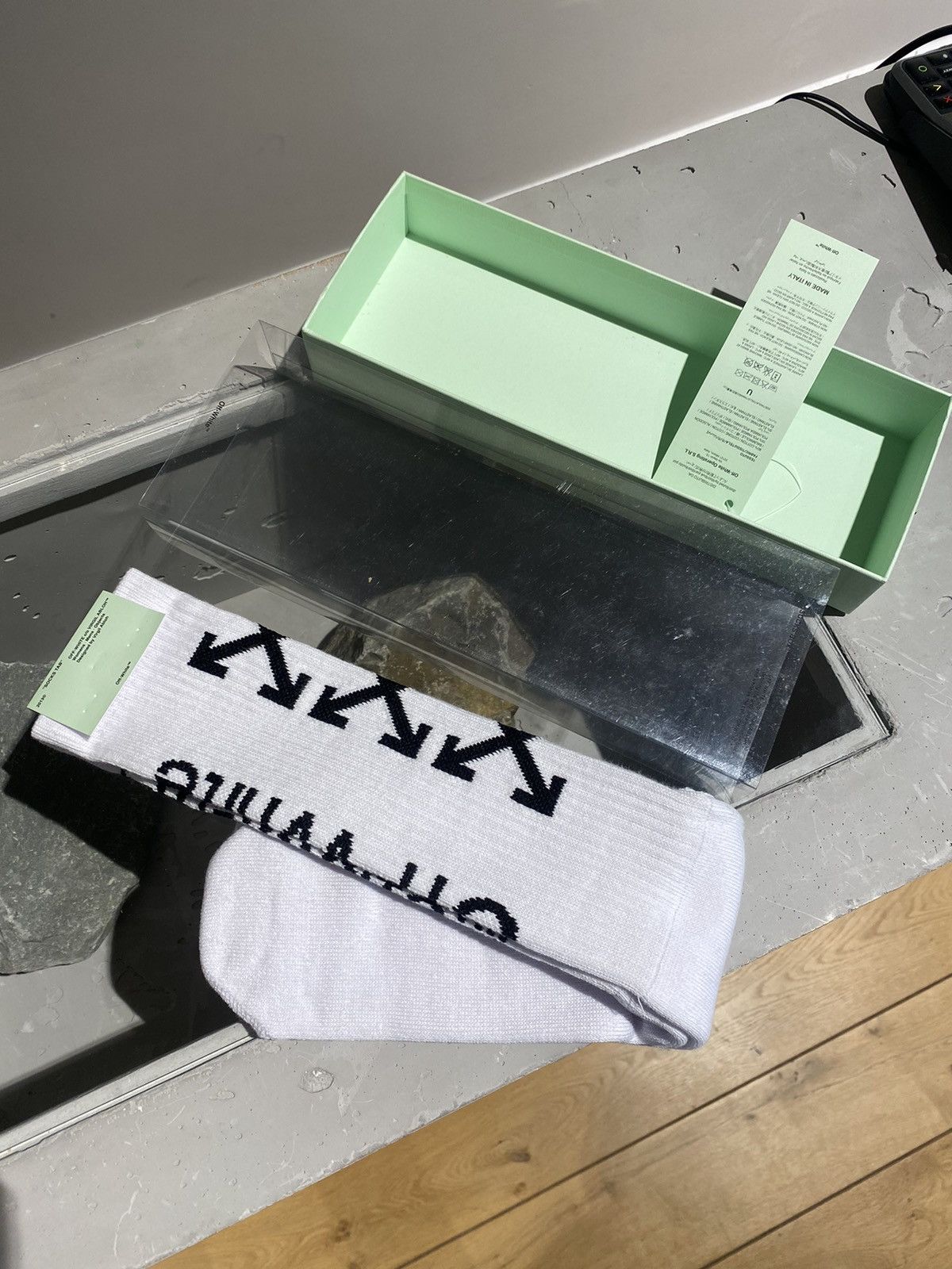 Off White Logo Socks