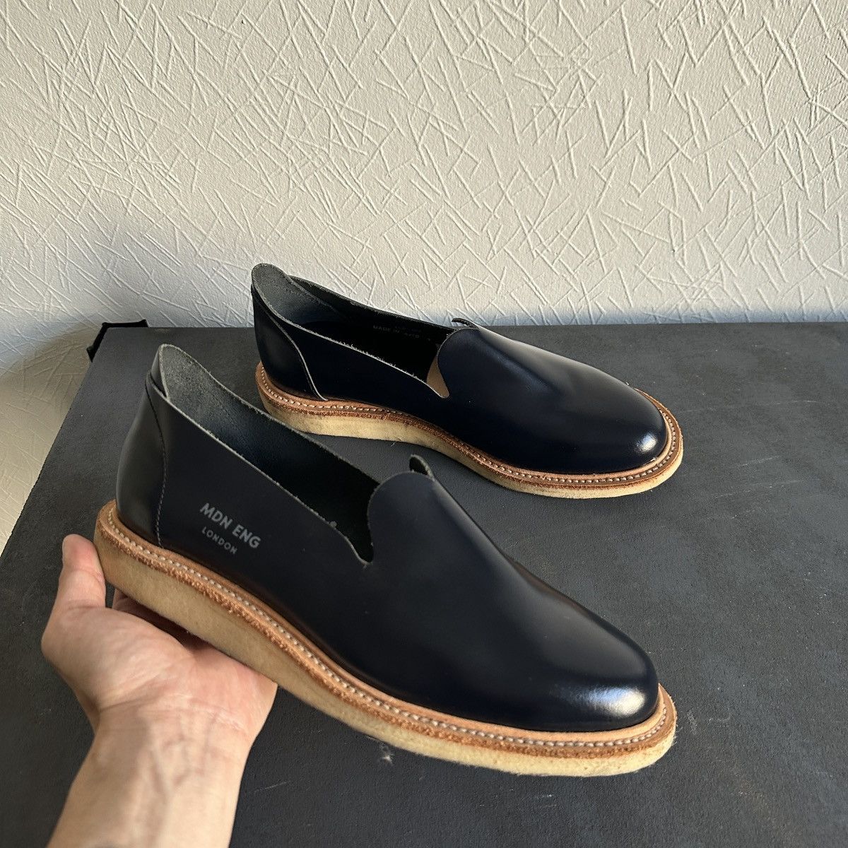 Handmade Modern English London Genuine Leather Hand Made Shoes Size US 8 / EU 41 - 3 Thumbnail