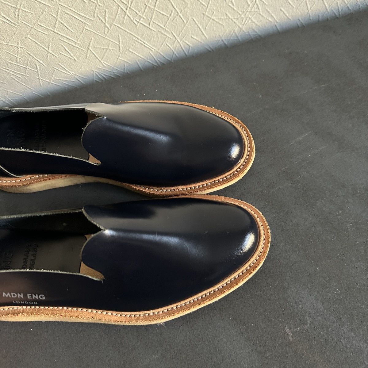 Handmade Modern English London Genuine Leather Hand Made Shoes Size US 8 / EU 41 - 4 Thumbnail