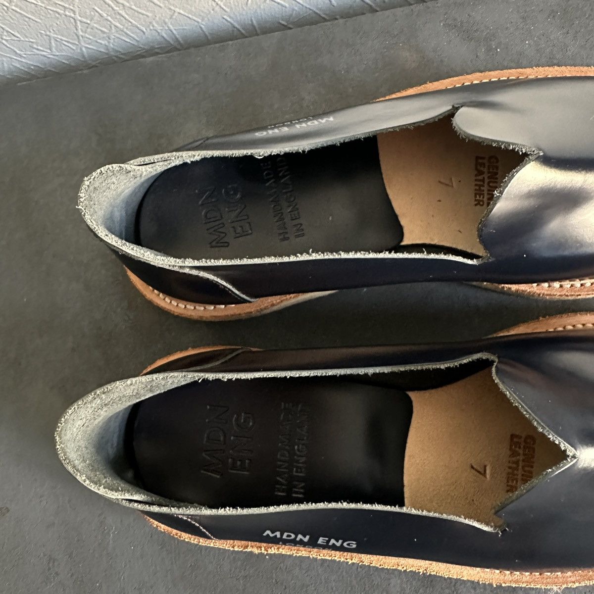 Handmade Modern English London Genuine Leather Hand Made Shoes Size US 8 / EU 41 - 6 Thumbnail