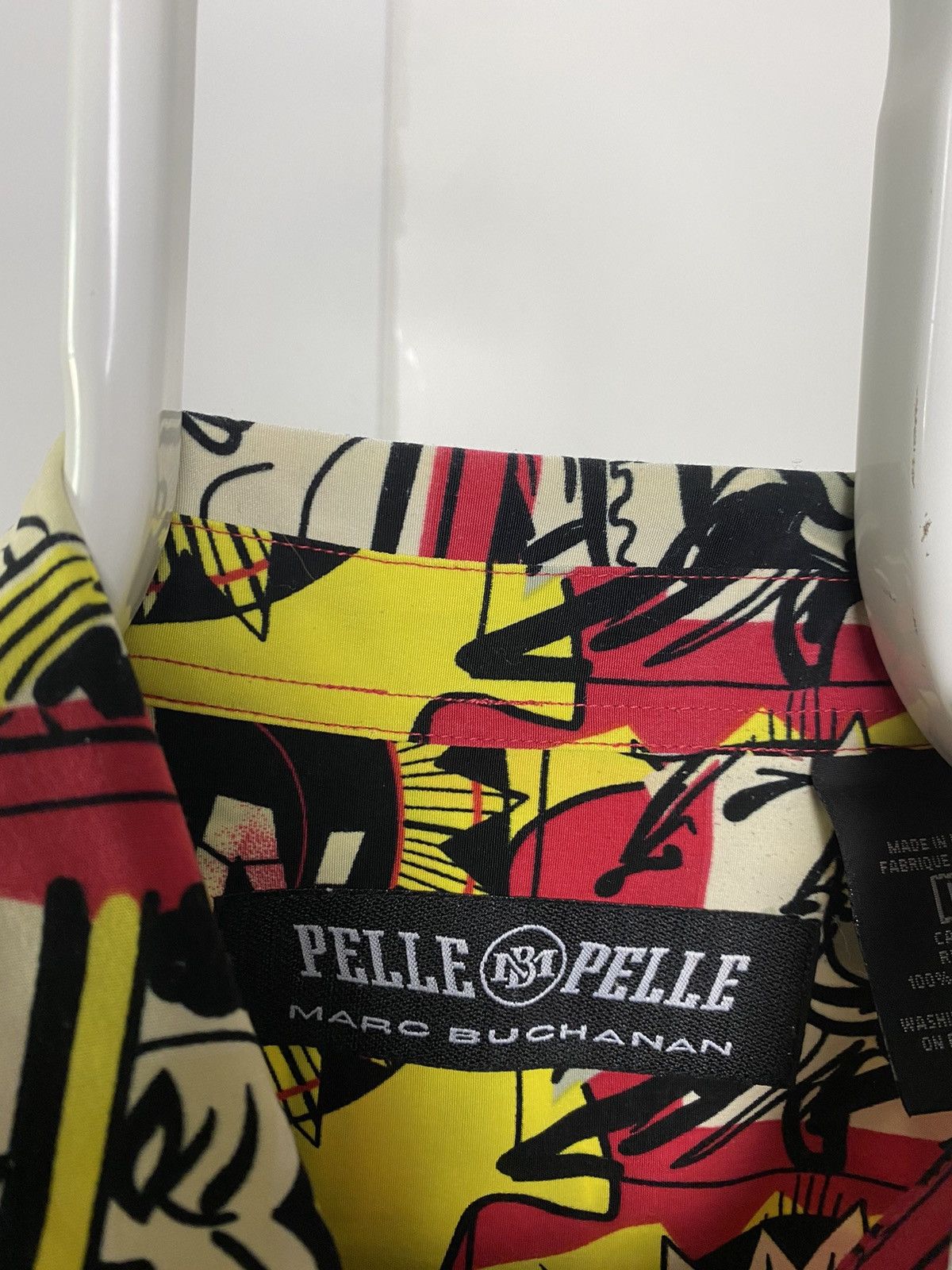 Marc Buchanan × Pelle Pelle × Vintage 90s Pelle Pelle vintage full print comic shirt button up Size US L / EU 52-54 / 3 - 4 Thumbnail