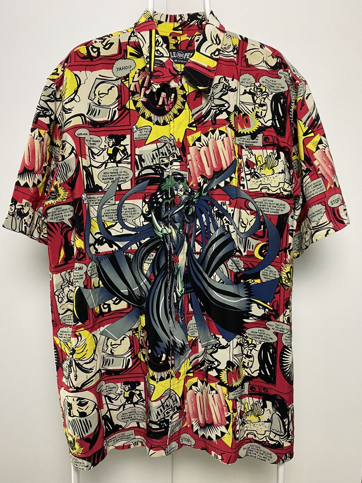 Marc Buchanan × Pelle Pelle × Vintage 90s Pelle Pelle vintage full print comic shirt button up Size US L / EU 52-54 / 3 - 1 Thumbnail