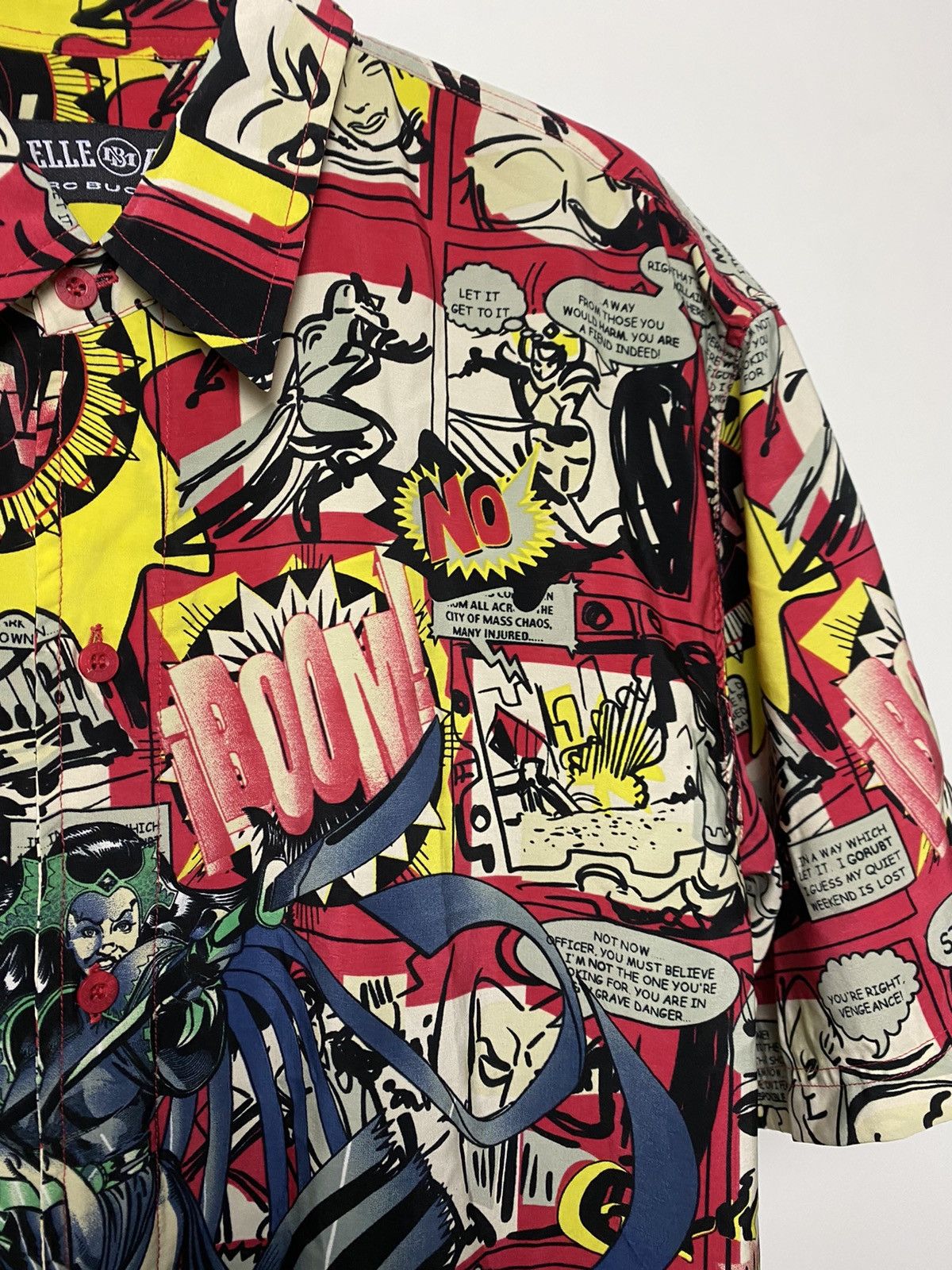 Marc Buchanan × Pelle Pelle × Vintage 90s Pelle Pelle vintage full print comic shirt button up Size US L / EU 52-54 / 3 - 3 Thumbnail