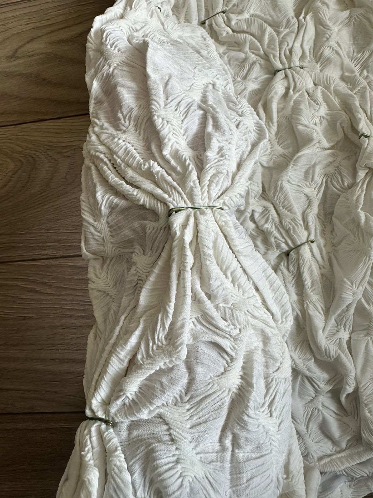 Other Waxed smocked textured white romantic blouse Size US S / EU 44-46 / 1 - 6 Thumbnail