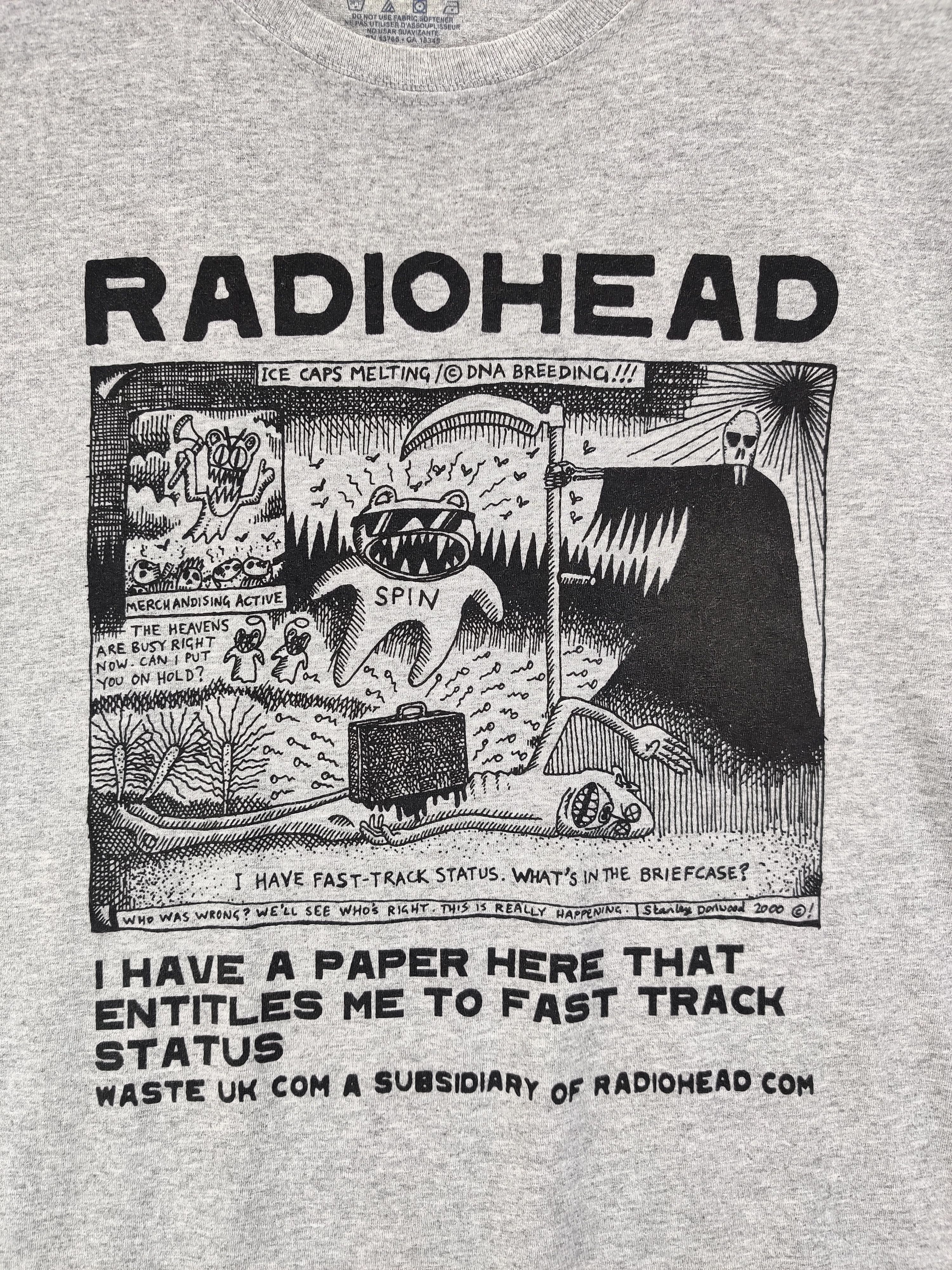 Band Tees Radiohead Stanley Donwood 2000 Band Tee Tshirt Size US XL / EU 56 / 4 - 4 Thumbnail