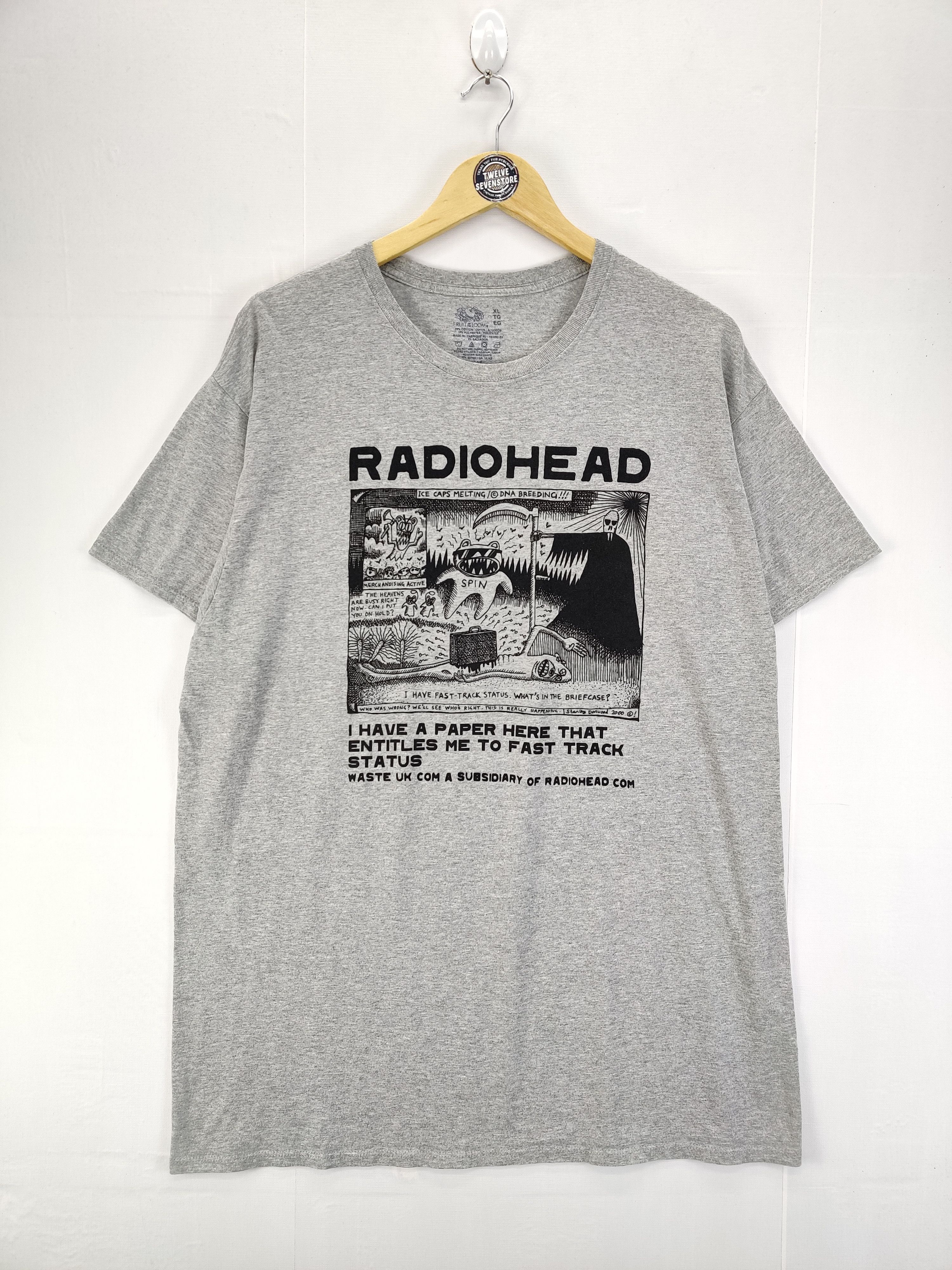 Band Tees Radiohead Stanley Donwood 2000 Band Tee Tshirt Size US XL / EU 56 / 4 - 1 Thumbnail