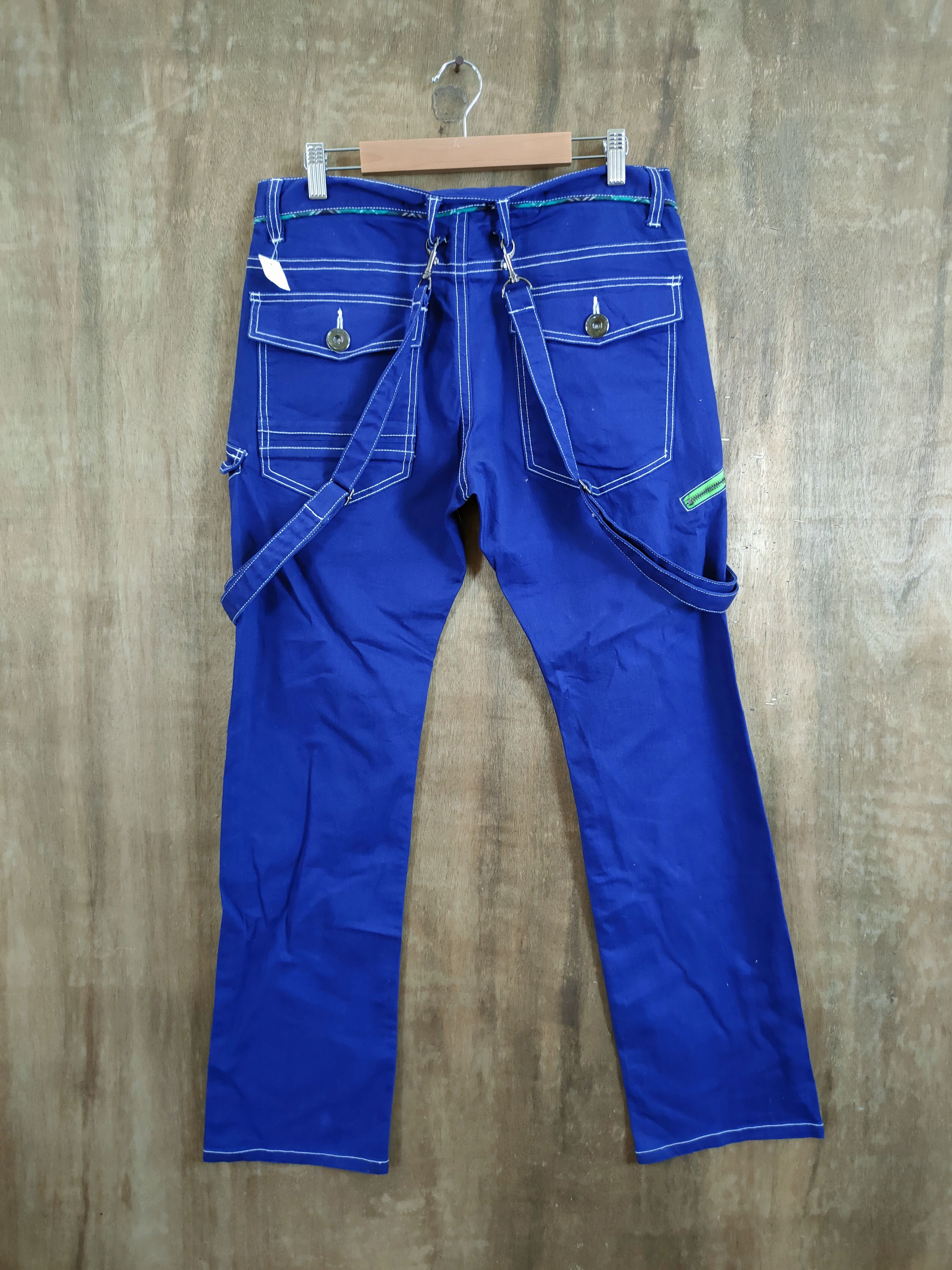 Japanese Brand DLL Japan blue multipocket denim overall cargo pants #1084DL Size US 32 / EU 48 - 7 Thumbnail