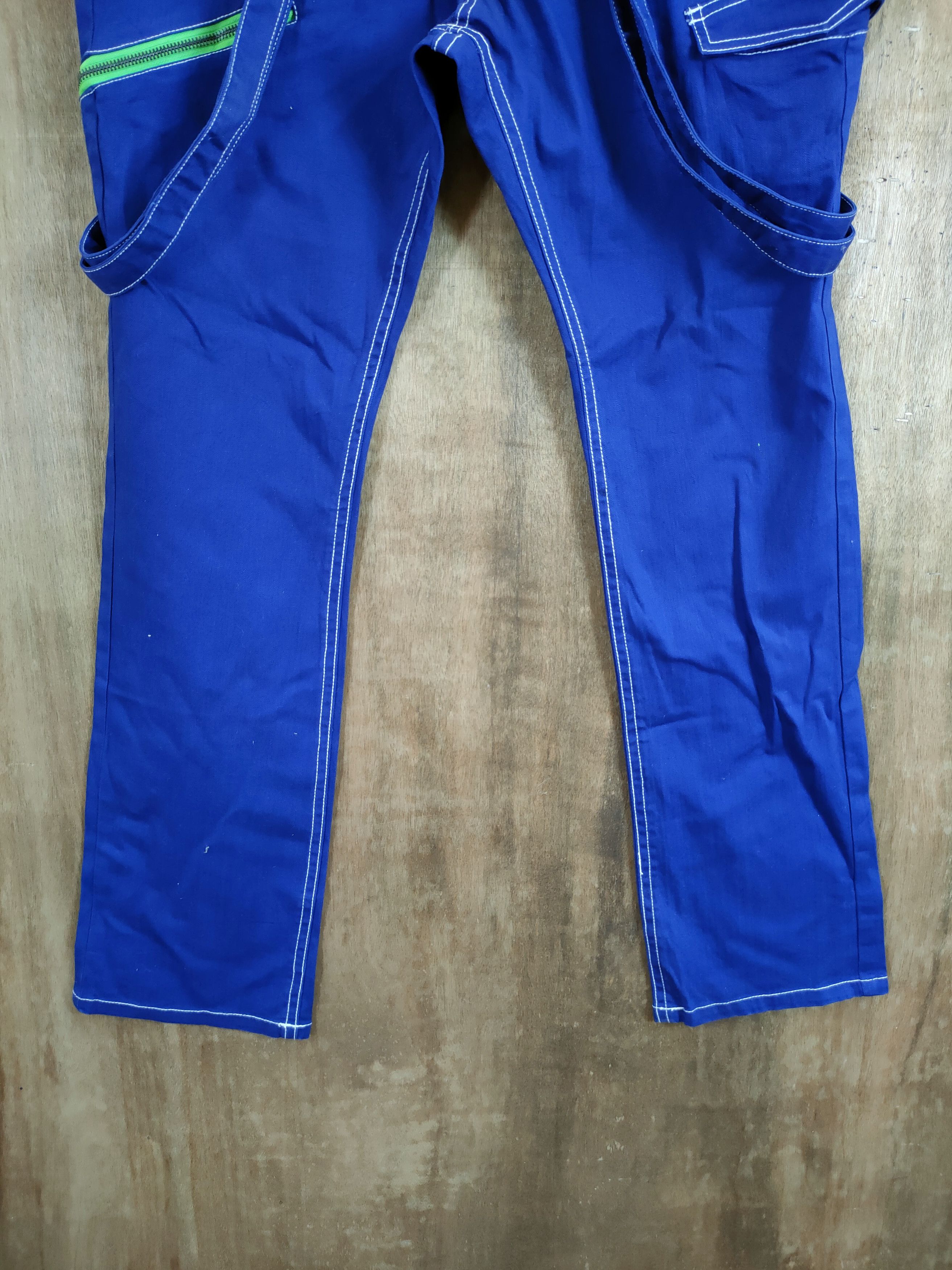 Japanese Brand DLL Japan blue multipocket denim overall cargo pants #1084DL Size US 32 / EU 48 - 2 Thumbnail