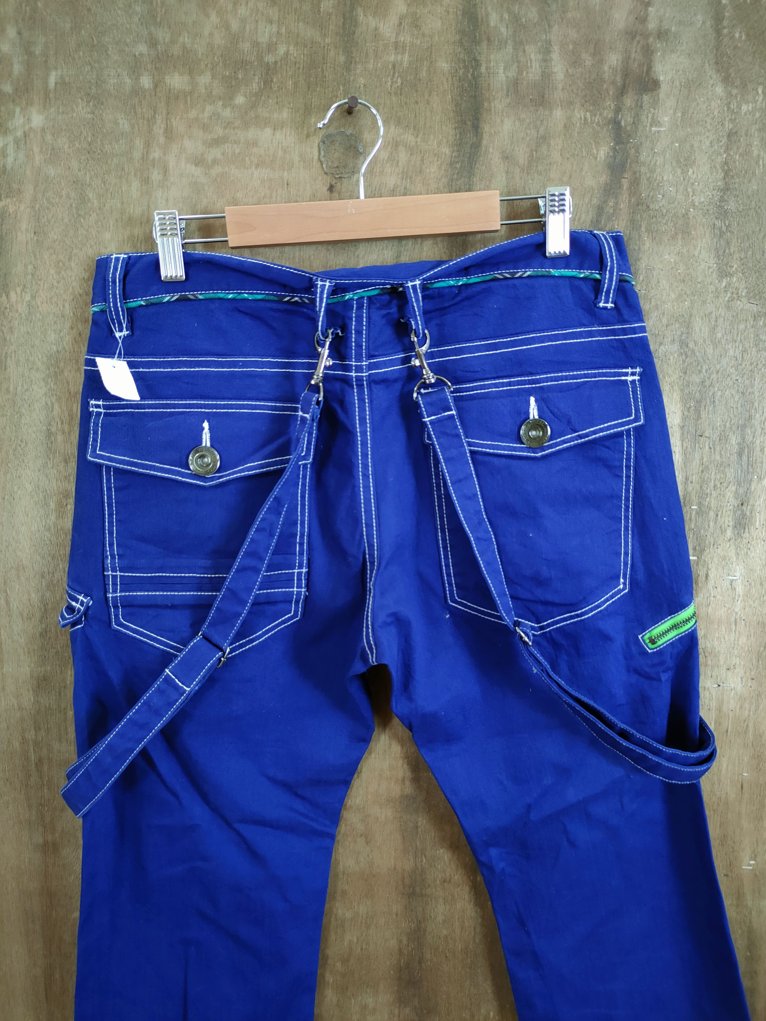 Japanese Brand DLL Japan blue multipocket denim overall cargo pants #1084DL Size US 32 / EU 48 - 9 Thumbnail