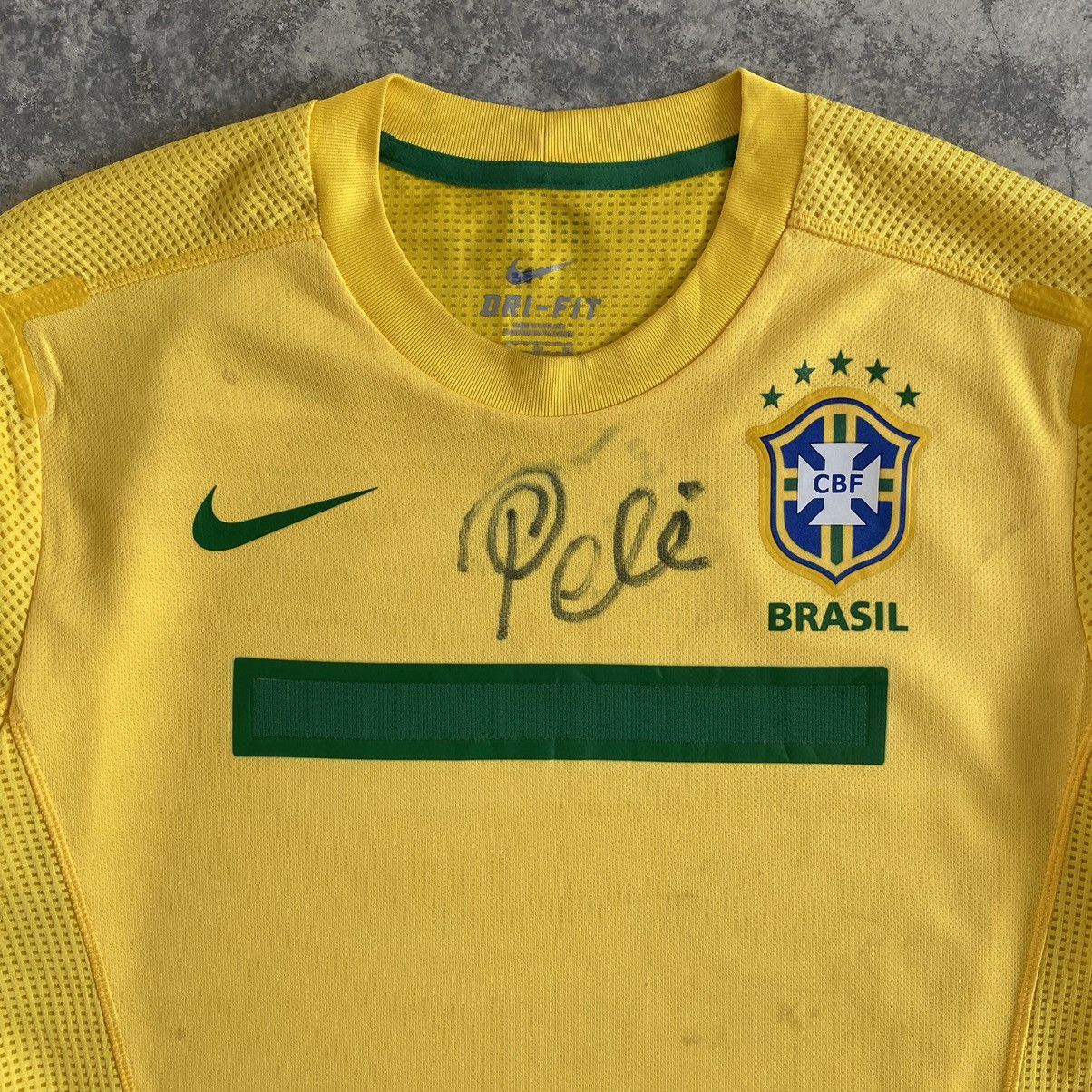Nike 2011/12 Pele’s Signature Brazil Home Football Soccer Jersey Size US XL / EU 56 / 4 - 7 Thumbnail