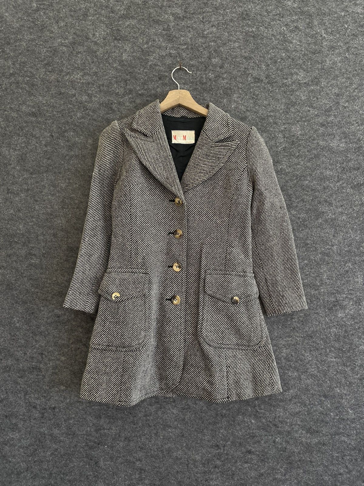 image of Vintage Max Mara Tokyo Suncy Wool Jacket in Mix, Women's (Size Small)