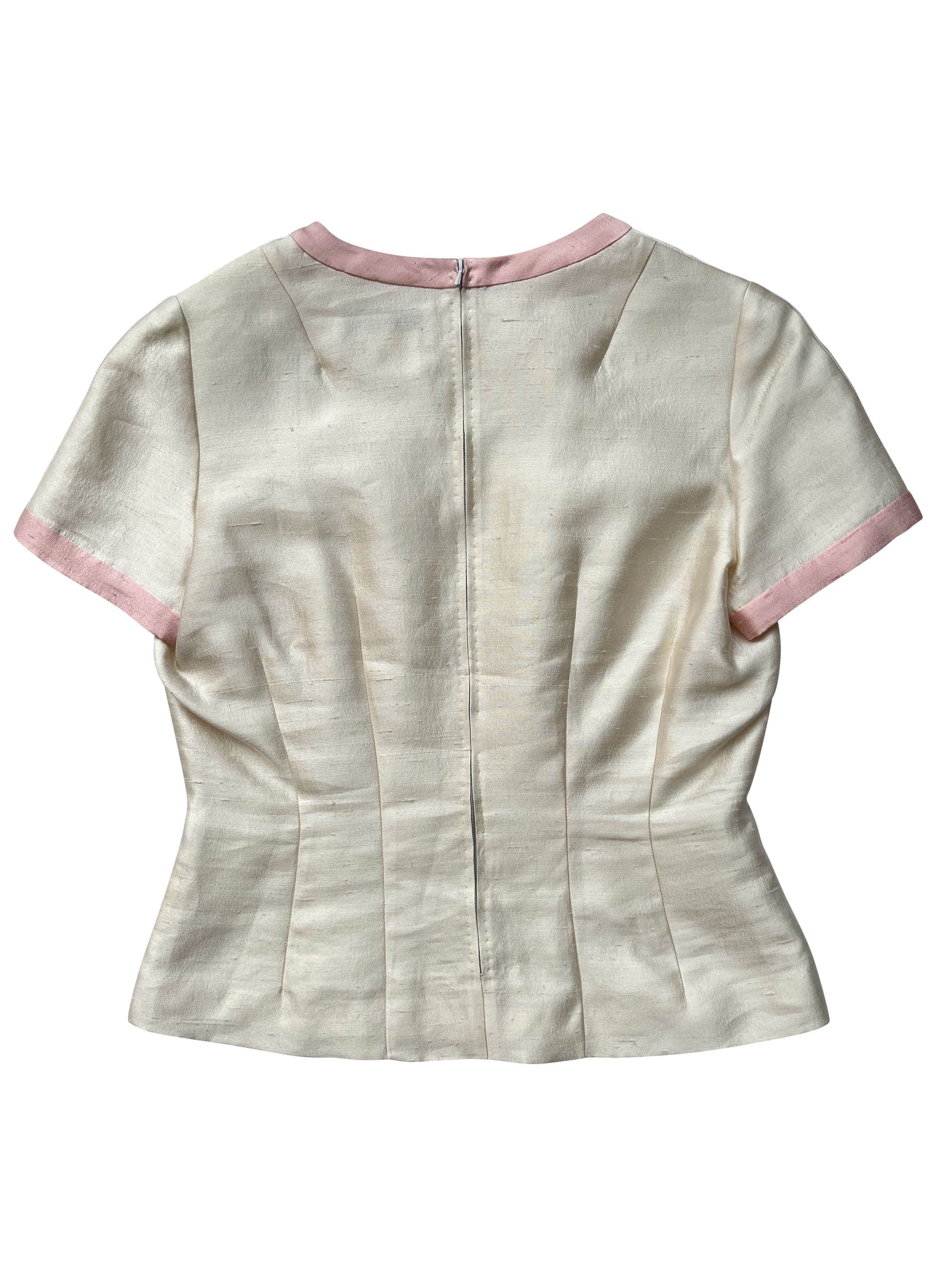 Dirk Van Saene ⚡️QUICK SALE⚡️1995 Dirk van Saene Short Sleeve Blouse Top Size M / US 6-8 / IT 42-44 - 2 Thumbnail