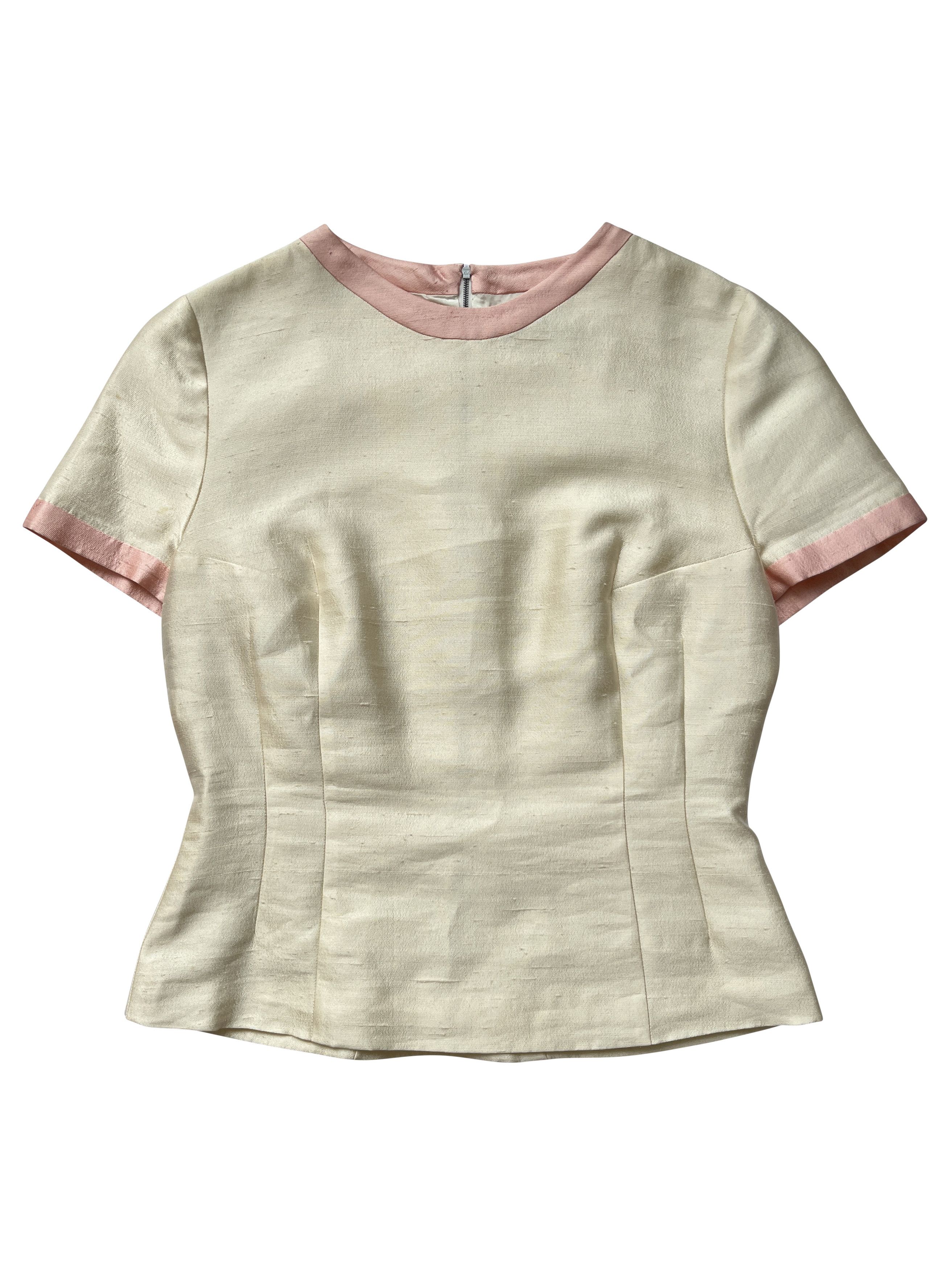 Dirk Van Saene ⚡️QUICK SALE⚡️1995 Dirk van Saene Short Sleeve Blouse Top Size M / US 6-8 / IT 42-44 - 1 Thumbnail