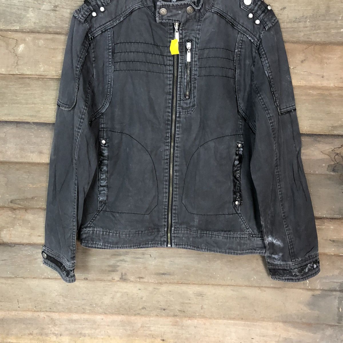 Japanese Brand DLL X Black seditionaries punk bikers Jacket #A2555 Size US M / EU 48-50 / 2 - 3 Thumbnail