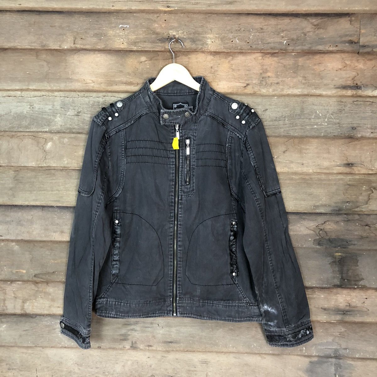 Japanese Brand DLL X Black seditionaries punk bikers Jacket #A2555 Size US M / EU 48-50 / 2 - 1 Thumbnail