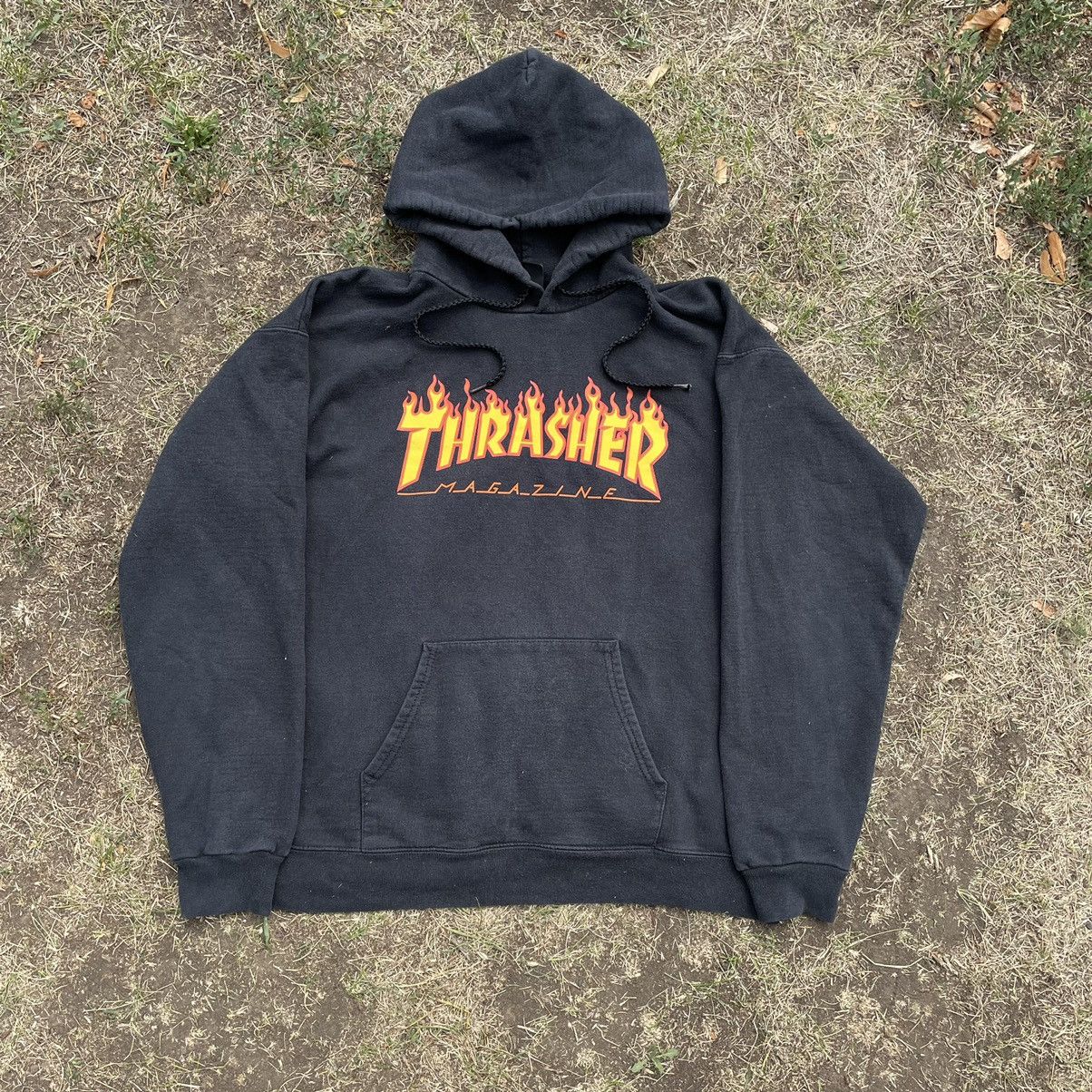 Vintage Vintage Y2K Thrasher Flame Graphic Hoodie Black Punk Opium M Size US M / EU 48-50 / 2 - 1 Thumbnail