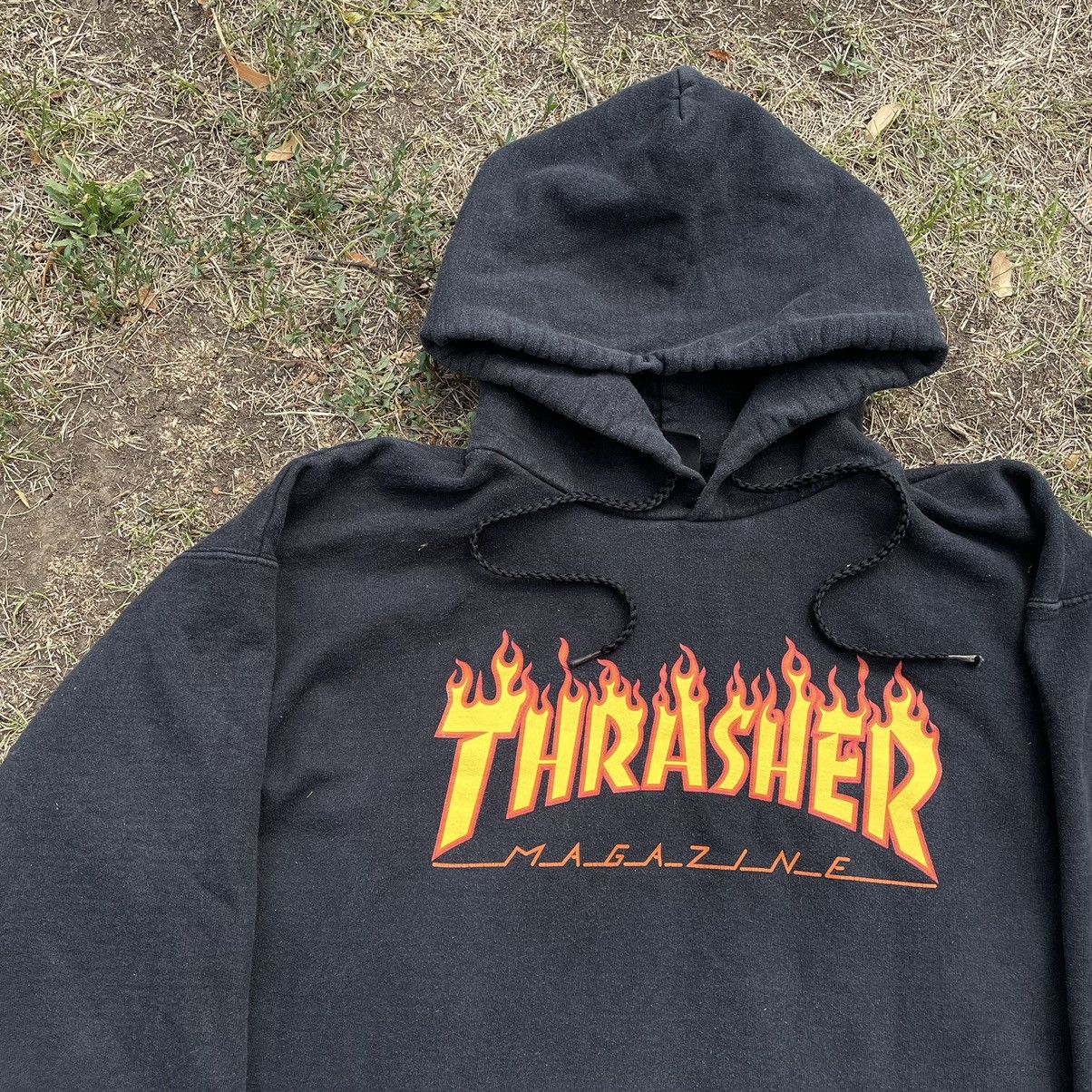 Vintage Vintage Y2K Thrasher Flame Graphic Hoodie Black Punk Opium M Size US M / EU 48-50 / 2 - 4 Thumbnail