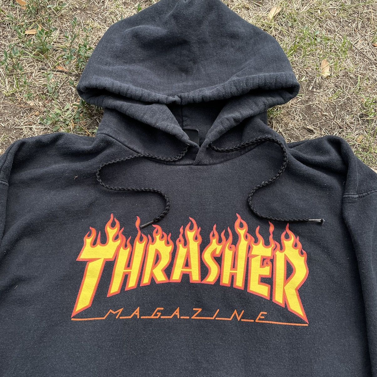 Vintage Vintage Y2K Thrasher Flame Graphic Hoodie Black Punk Opium M Size US M / EU 48-50 / 2 - 5 Thumbnail