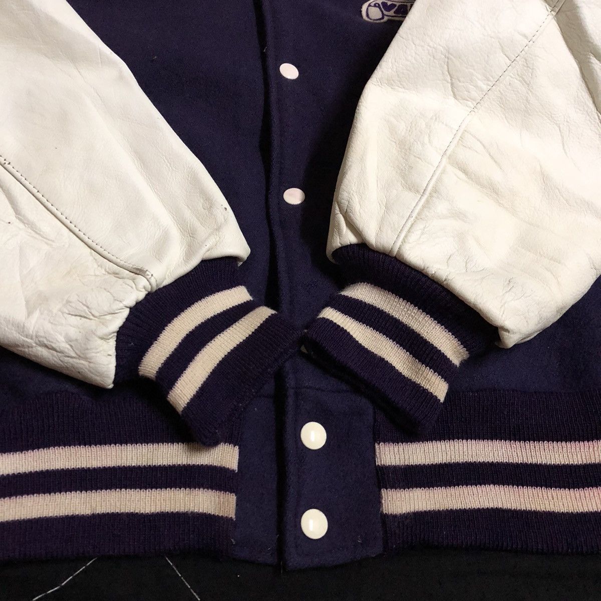 Vintage Vintage De Long Letterman Varsity Jacket leather Sleeve Size US XL / EU 56 / 4 - 8 Thumbnail