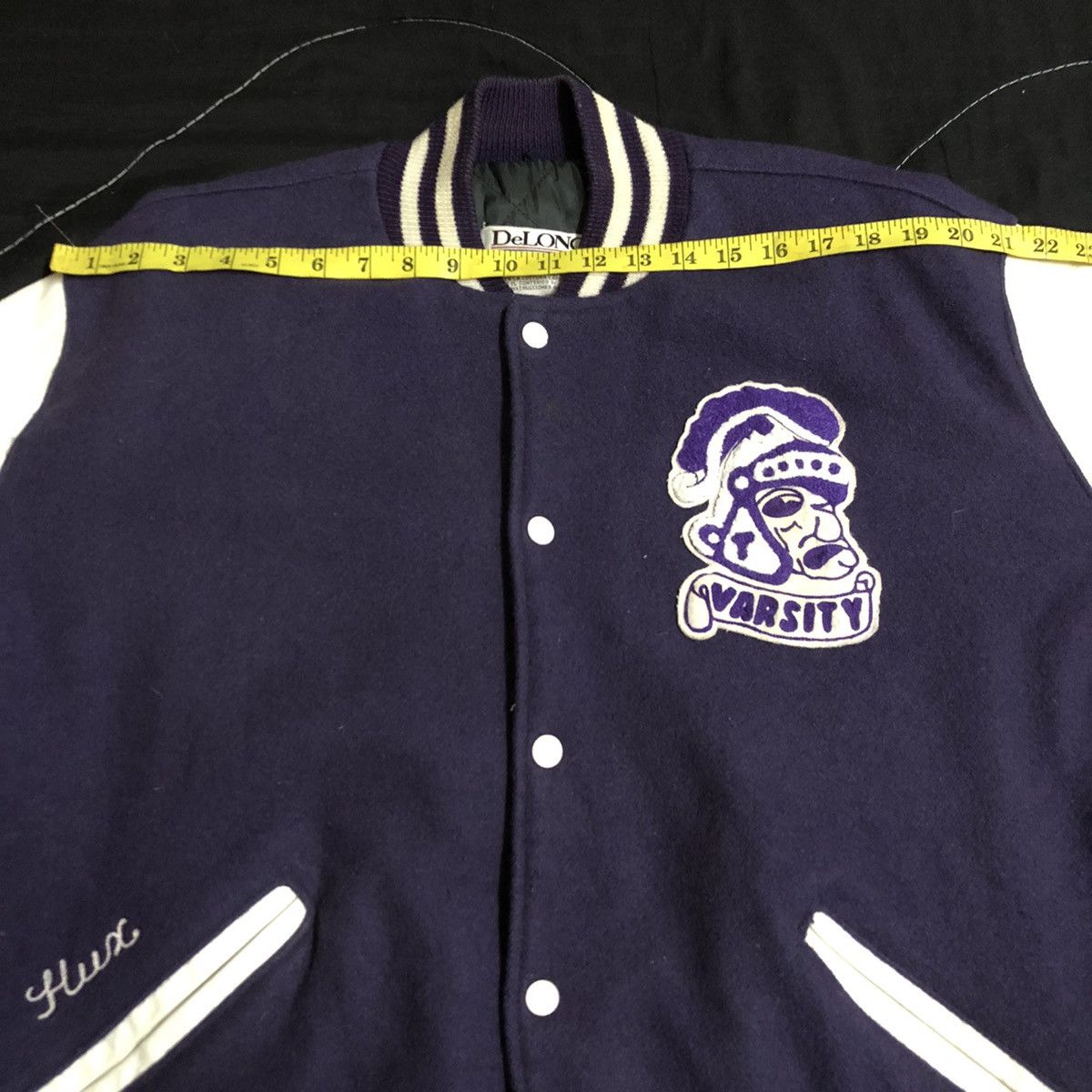 Vintage Vintage De Long Letterman Varsity Jacket leather Sleeve Size US XL / EU 56 / 4 - 10 Thumbnail