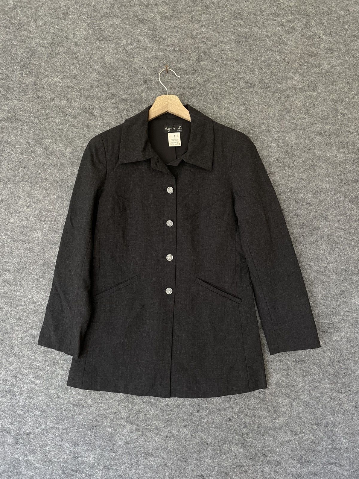 agnes b. AGNES B BLACK JACKET Size US S / EU 44-46 / 1 - 1 Thumbnail