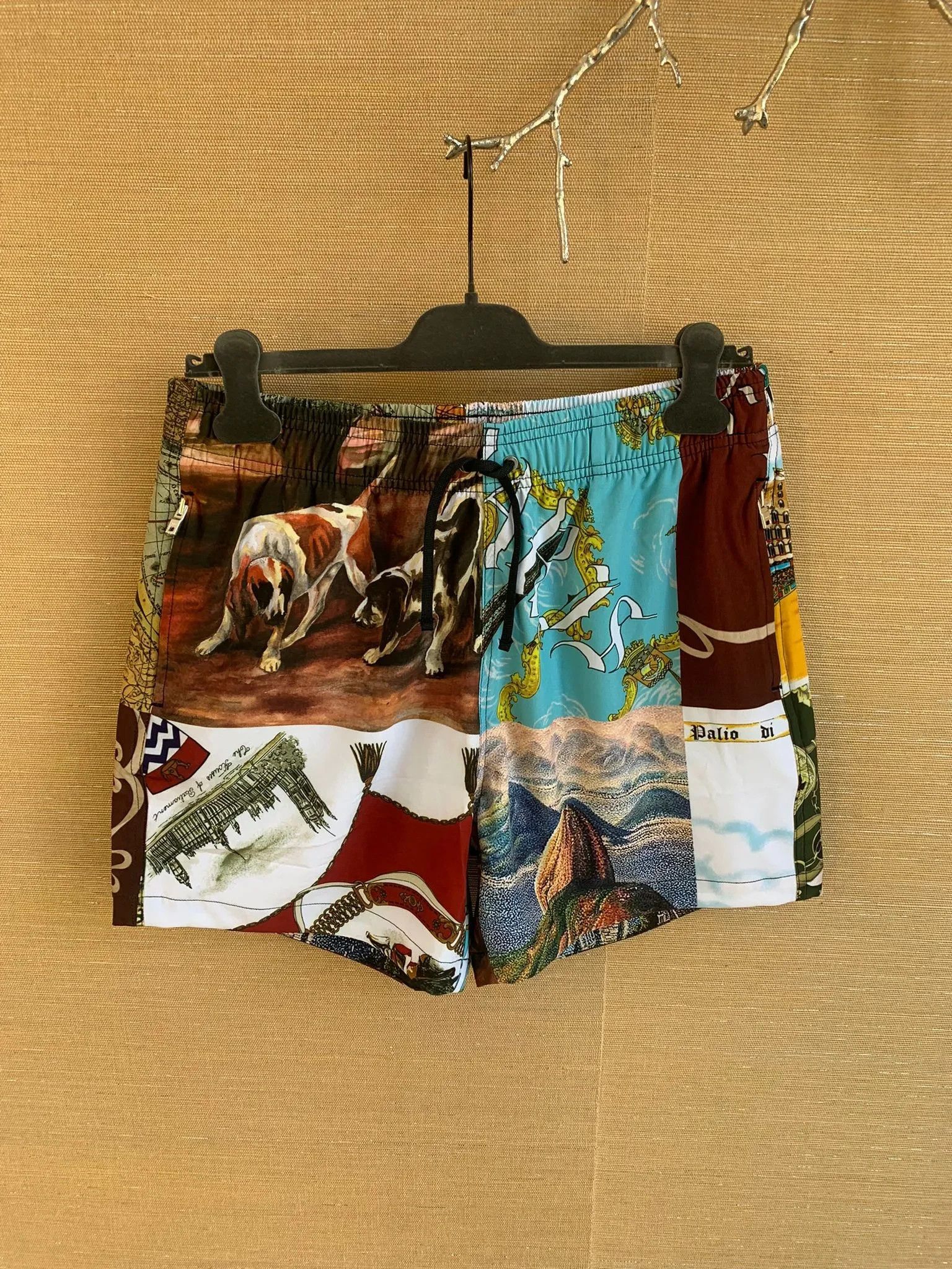 Amiri Souvenir Patchwork Swim Trunks in Multicolor Size US 30 / EU 46 - 2 Thumbnail