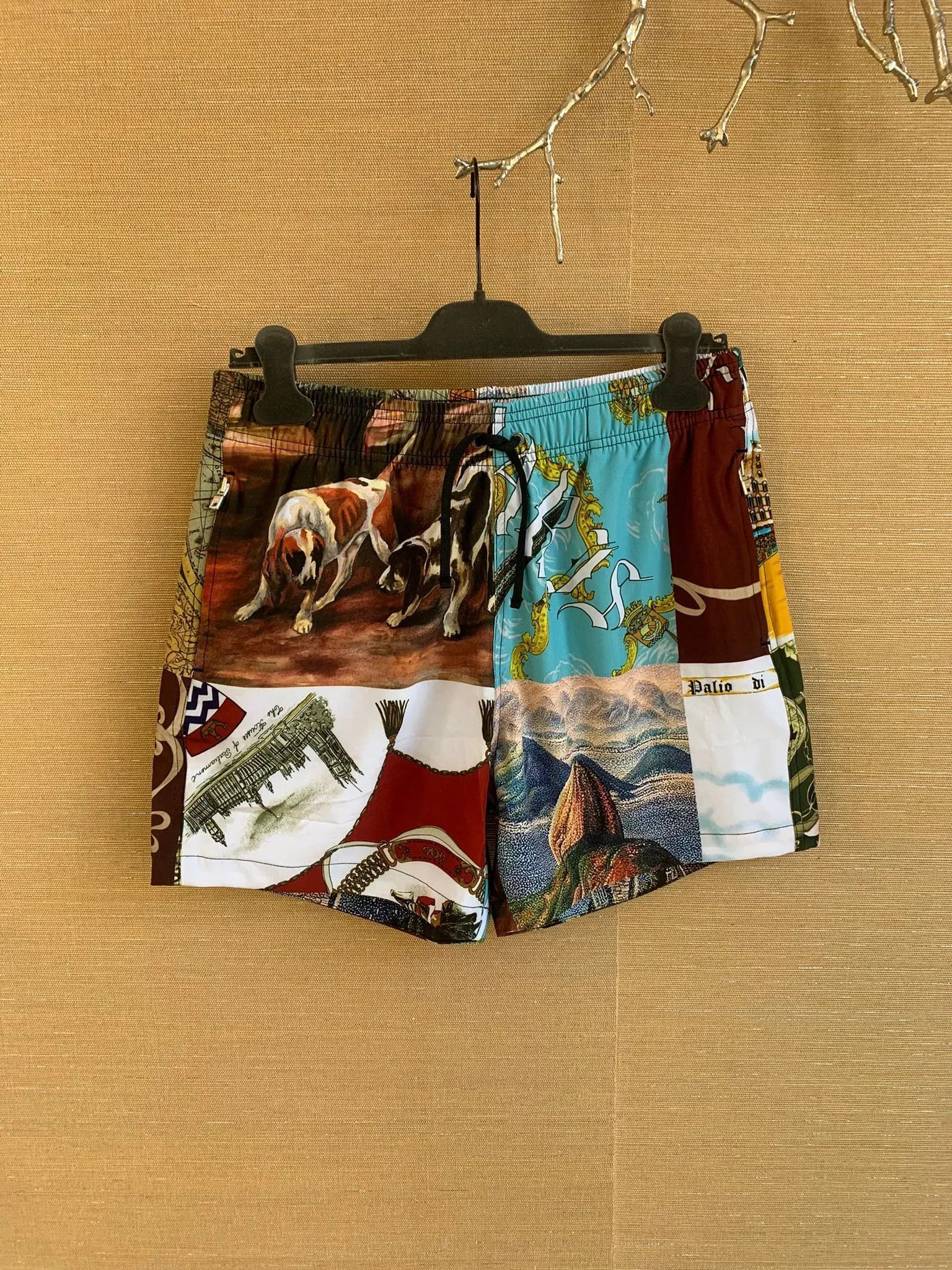 Amiri Souvenir Patchwork Swim Trunks in Multicolor Size US 30 / EU 46 - 1 Thumbnail