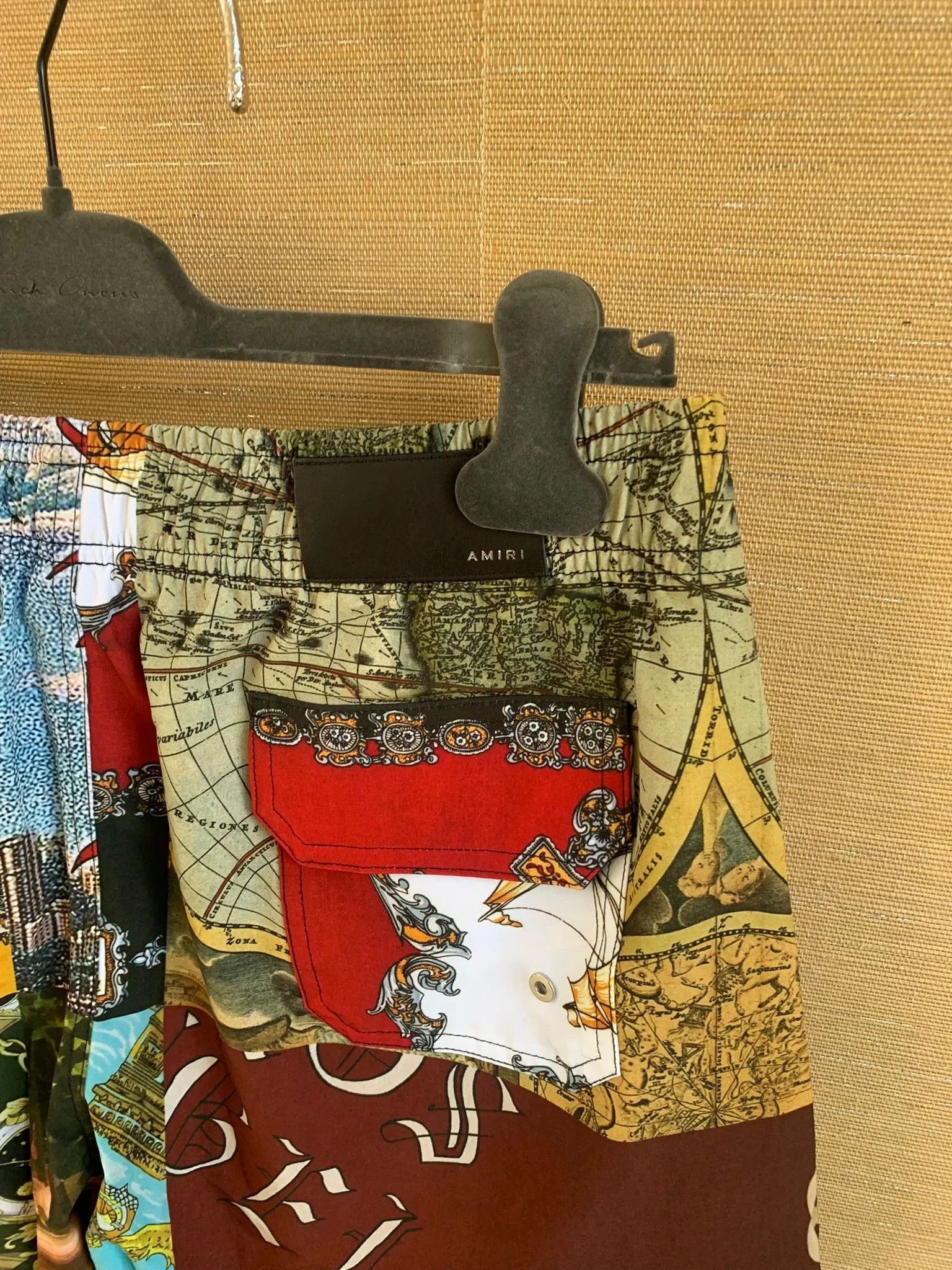 Amiri Souvenir Patchwork Swim Trunks in Multicolor Size US 30 / EU 46 - 9 Thumbnail