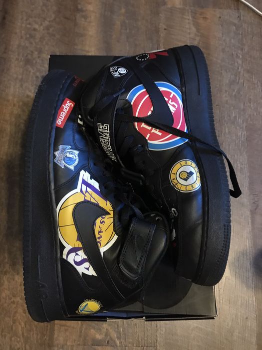 Supreme air force on sale 1 black nba