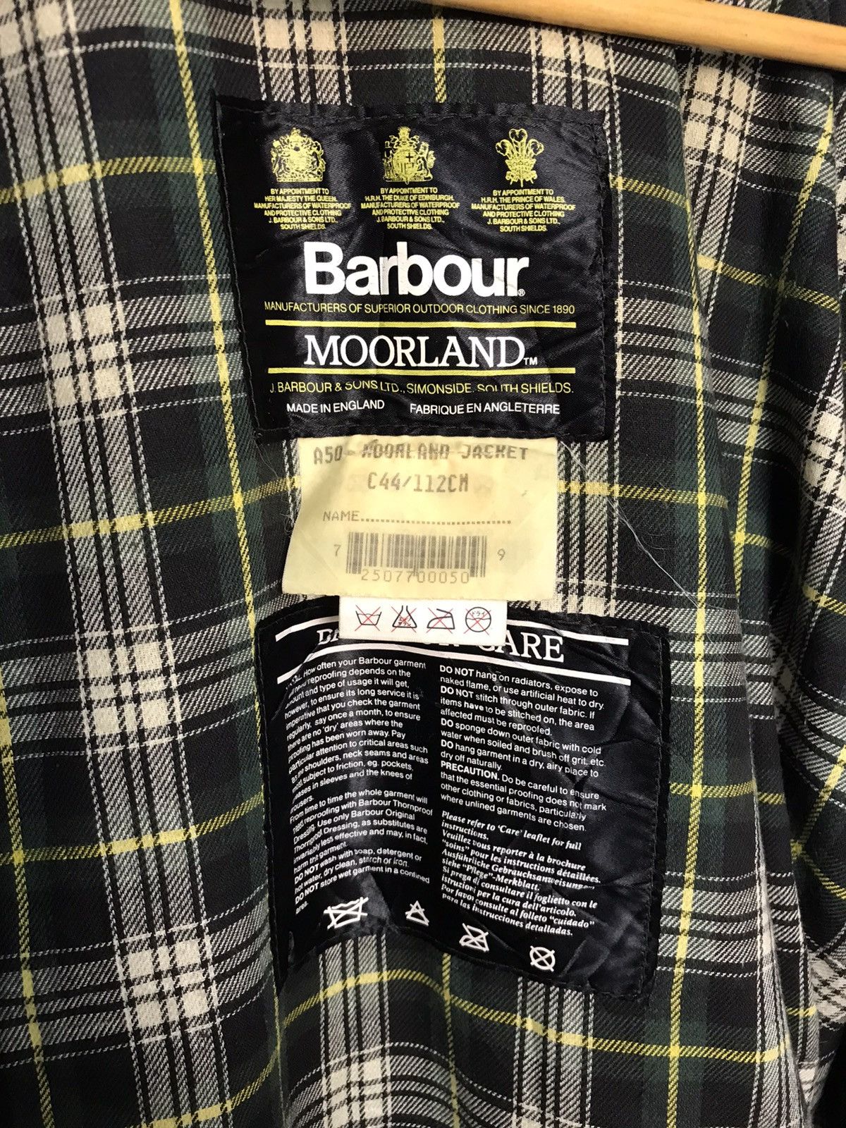 Barbour made best sale in england