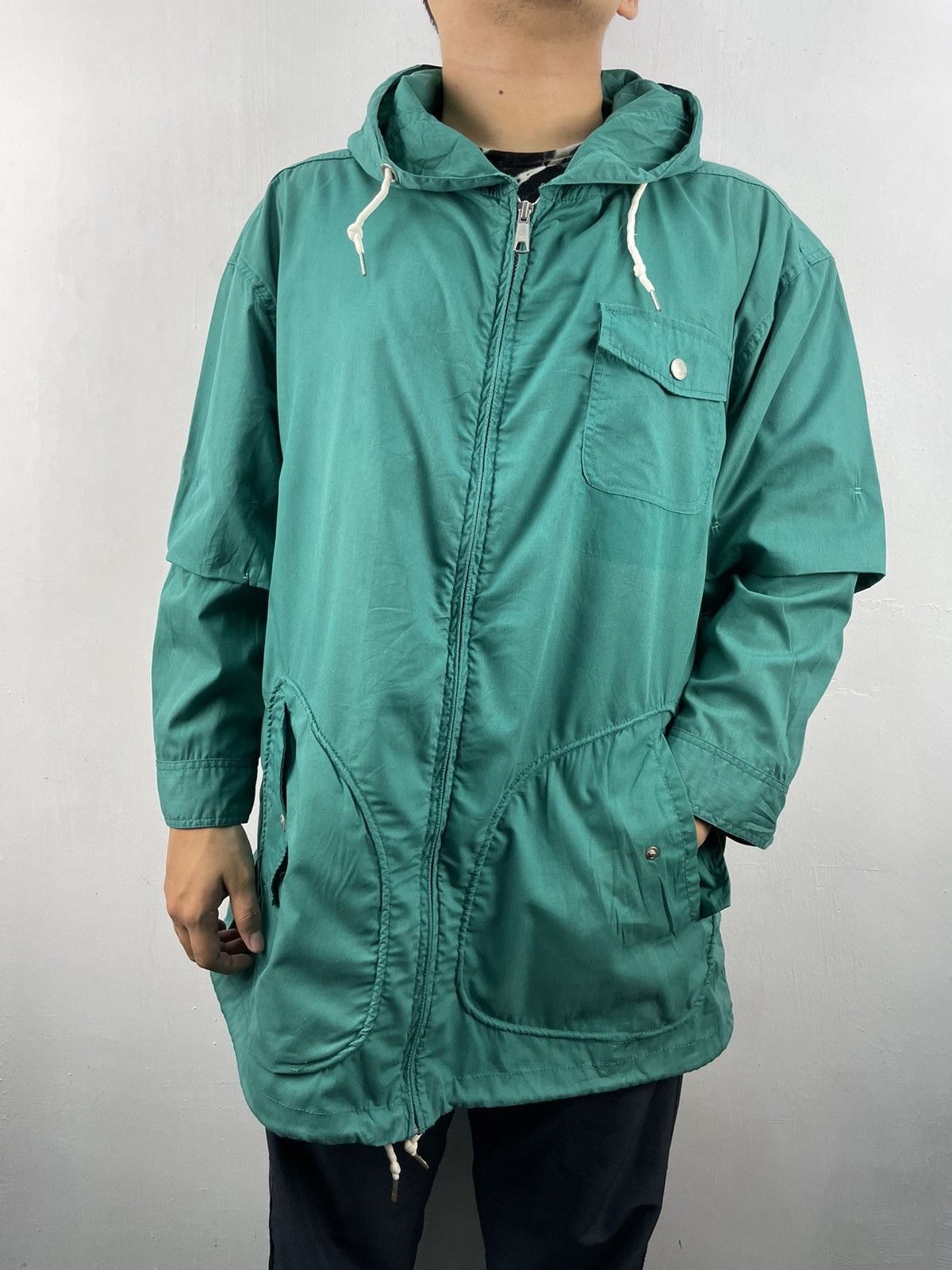 Converse Vintage Converse Coach Jacket Hoodie Parka Baggy Oversized Size US XL / EU 56 / 4 - 1 Thumbnail